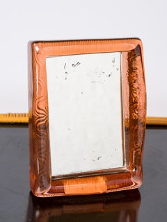 Midcentury French Saint Gobain Glass Petite Table Mirror, 1950s