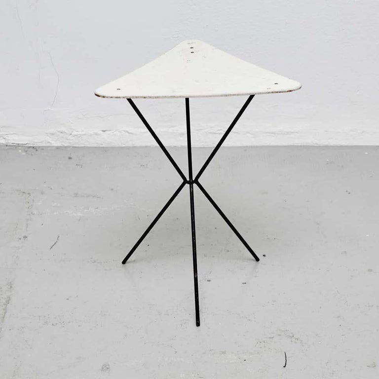 Metal Midcentury French Side Table For Sale