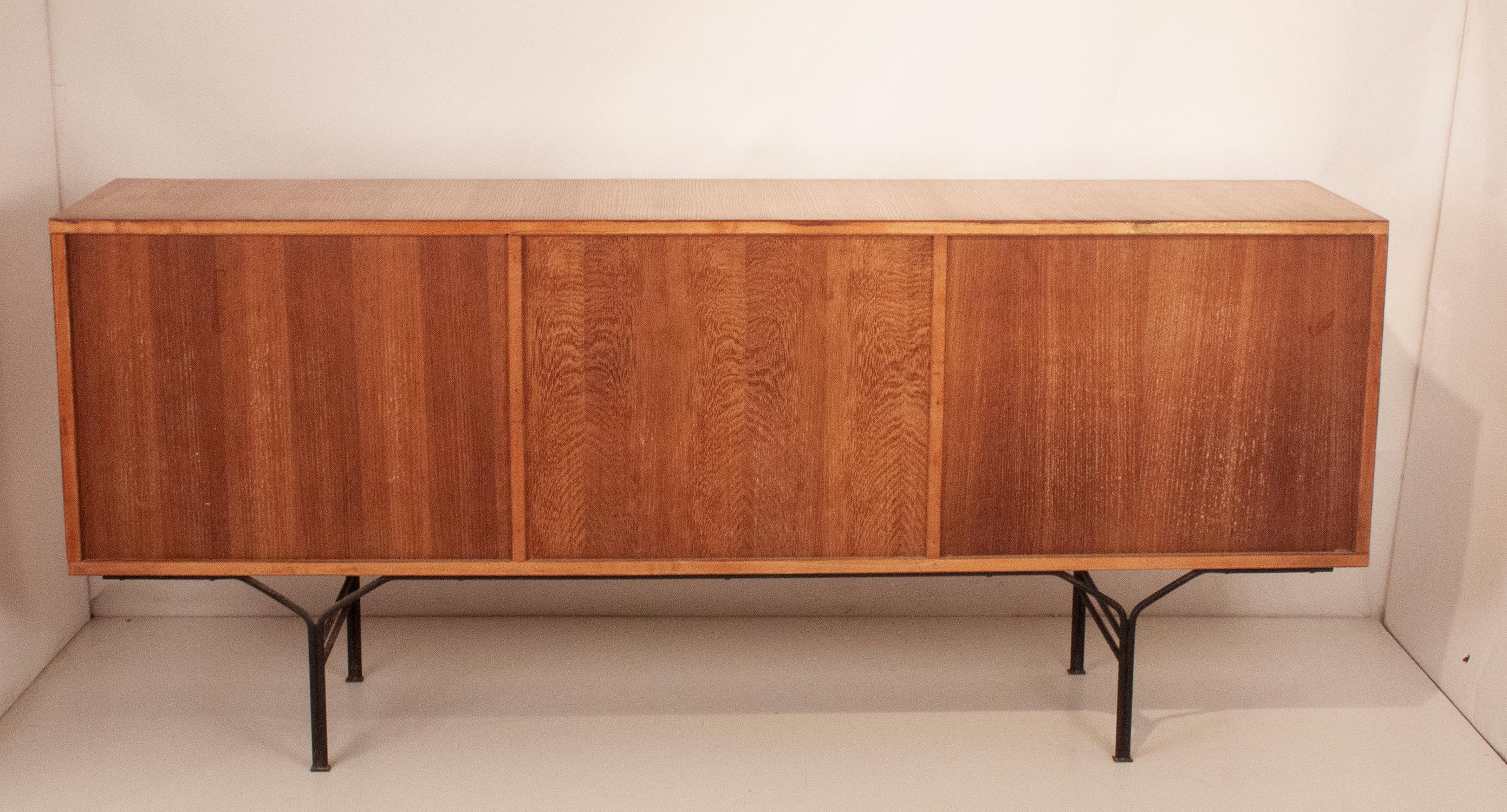 Midcentury French Sideboard by Gérard Guermonprez, Ash Veneer, 1950s 4