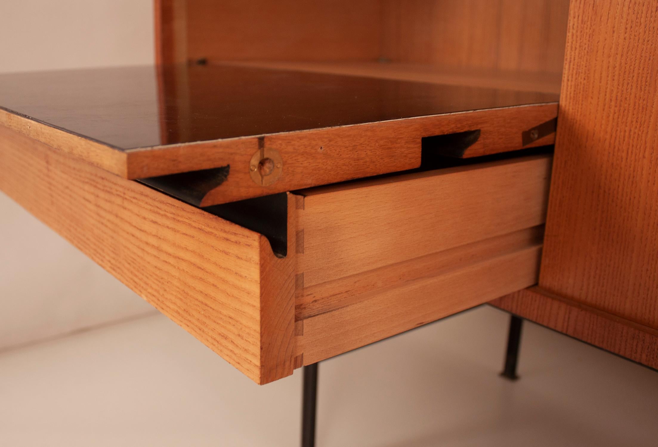 Midcentury French Sideboard by Gérard Guermonprez, Ash Veneer, 1950s 3