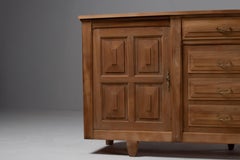 Midcentury French Sideboard in Solid Oak, 1950s