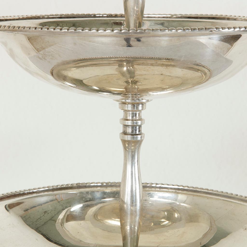 Midcentury French Silver Plate Four-Tiered Epergne, Compote, or Serving Piece 3