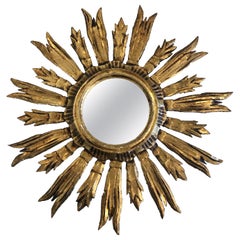 Midcentury French Starburst Sunburst Mirror