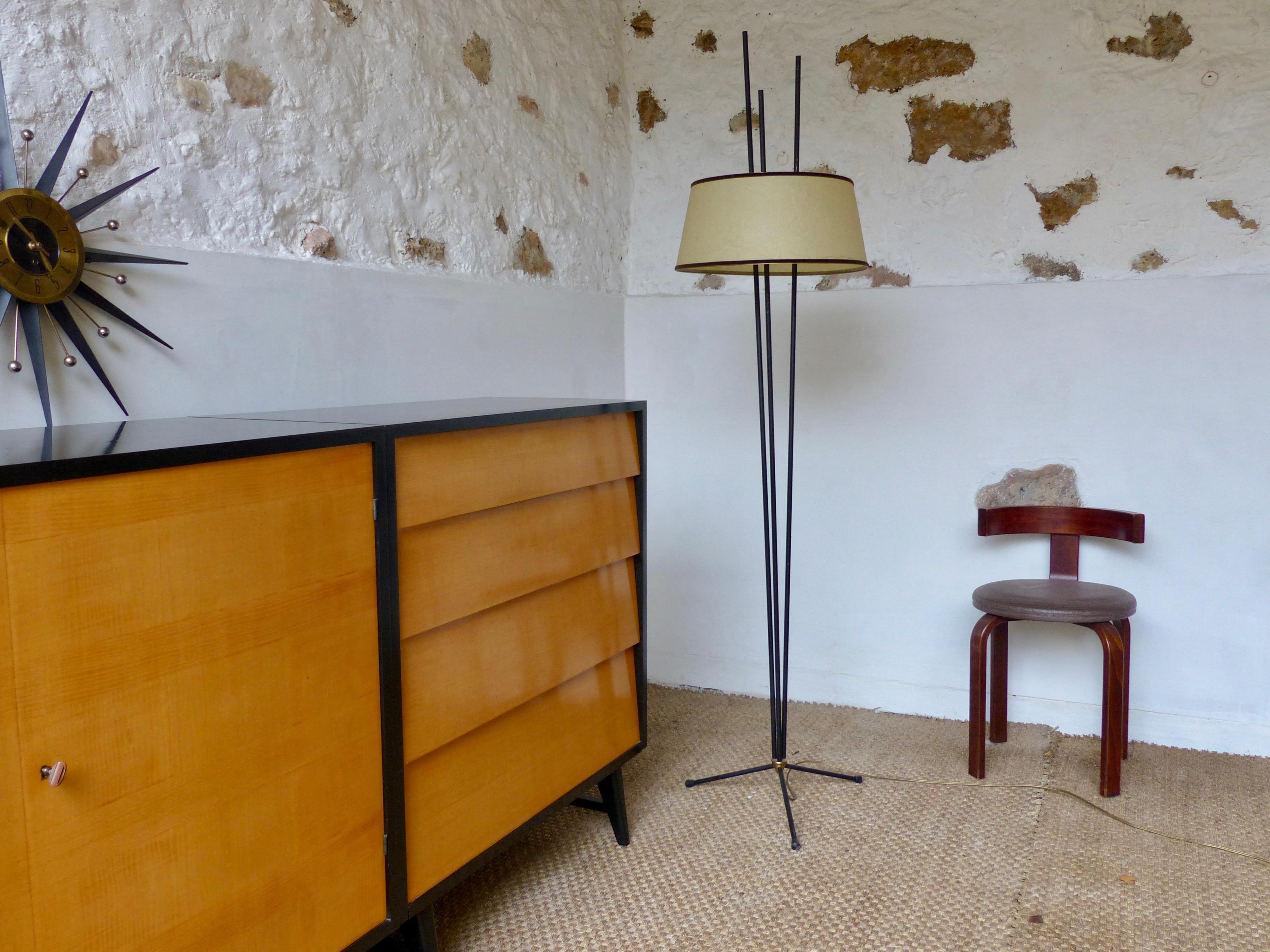 Midcentury French Tripode Floor Lamp For Sale 2