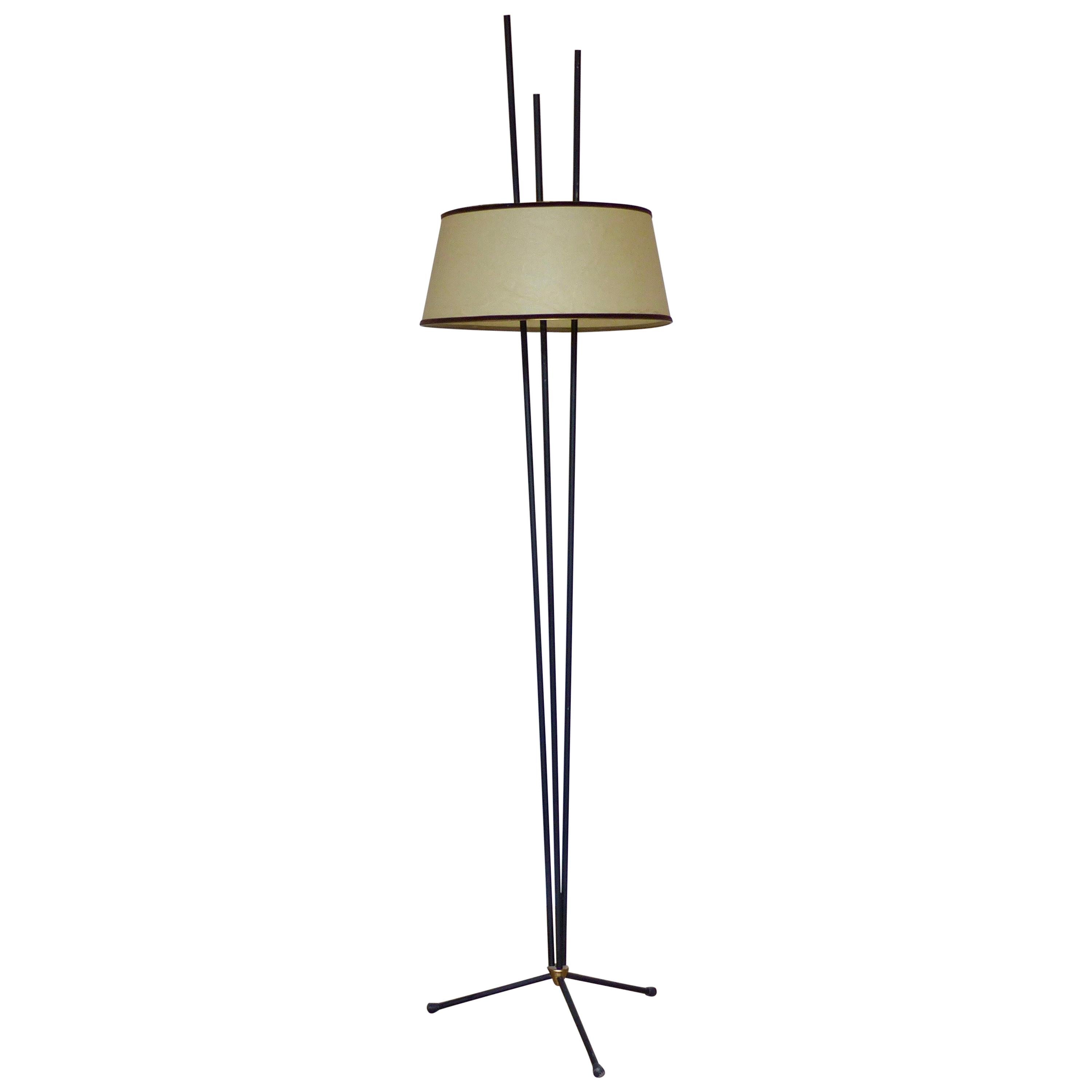 Midcentury French Tripode Floor Lamp For Sale