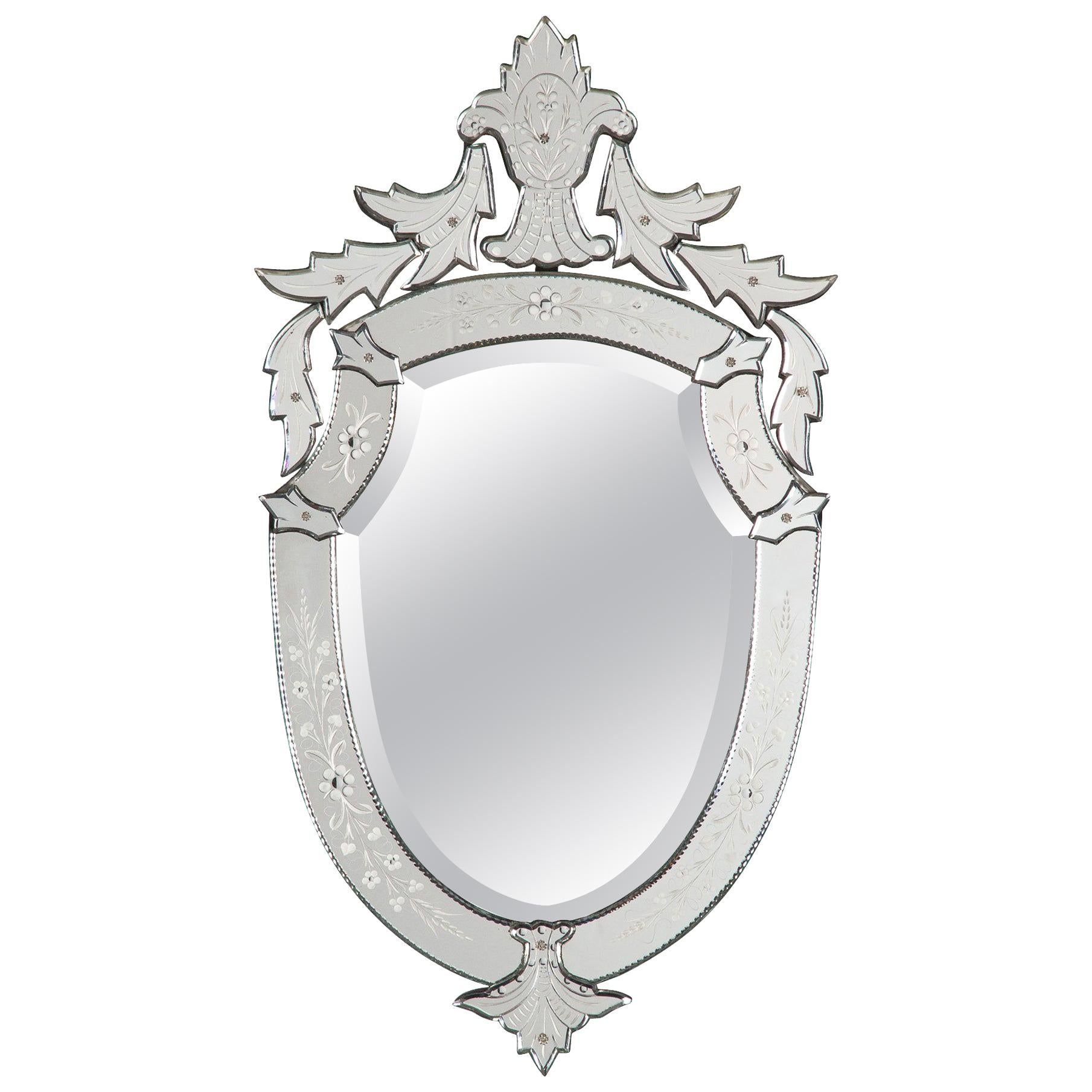 Midcentury French Venetian Glass Mirror, 1960s