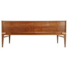 Midcentury French Walnut Sideboard Chest of Drawers by John Herbert, 1960s