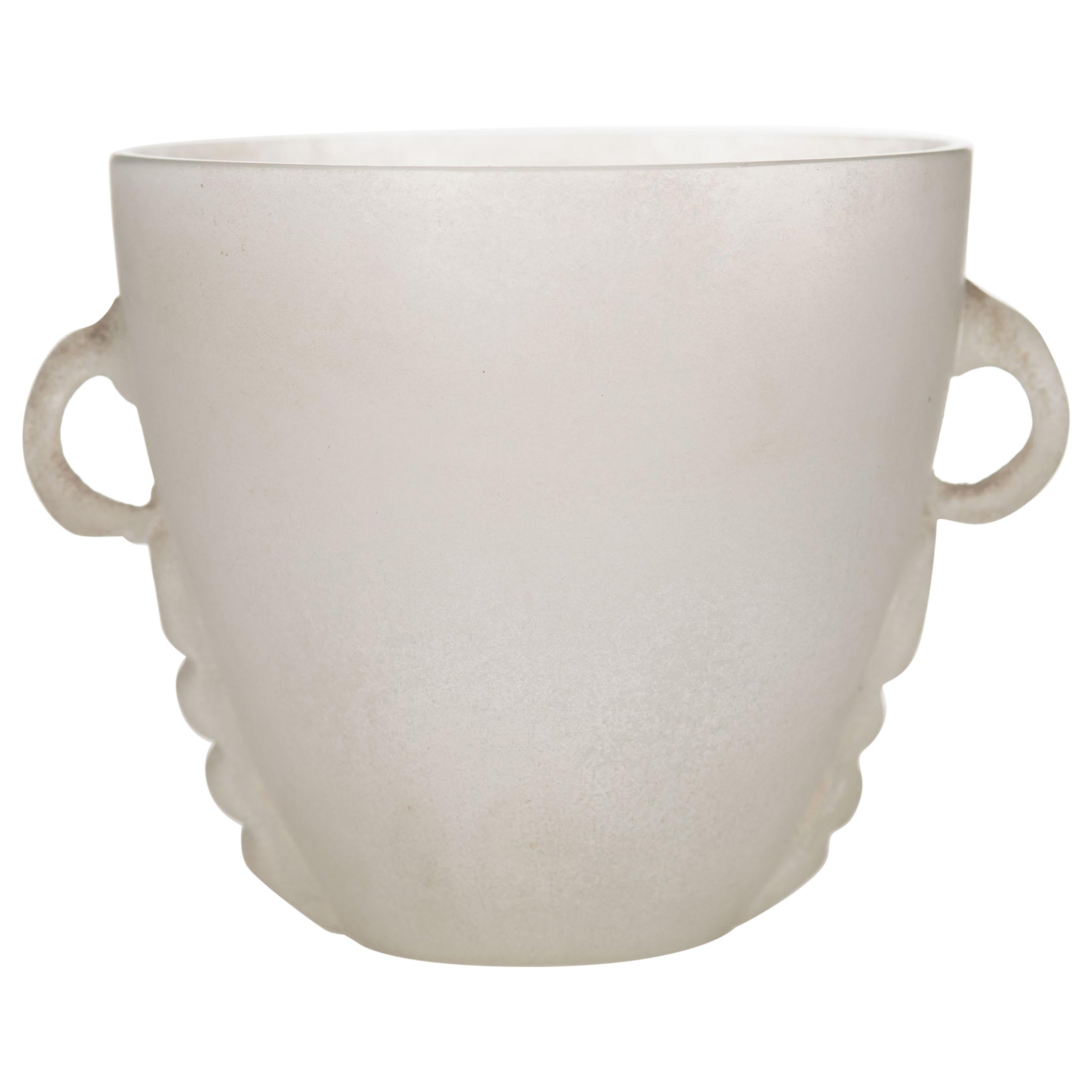 Midcentury Mattiert Weiß Scarvo Bianco Murano Stil Vase