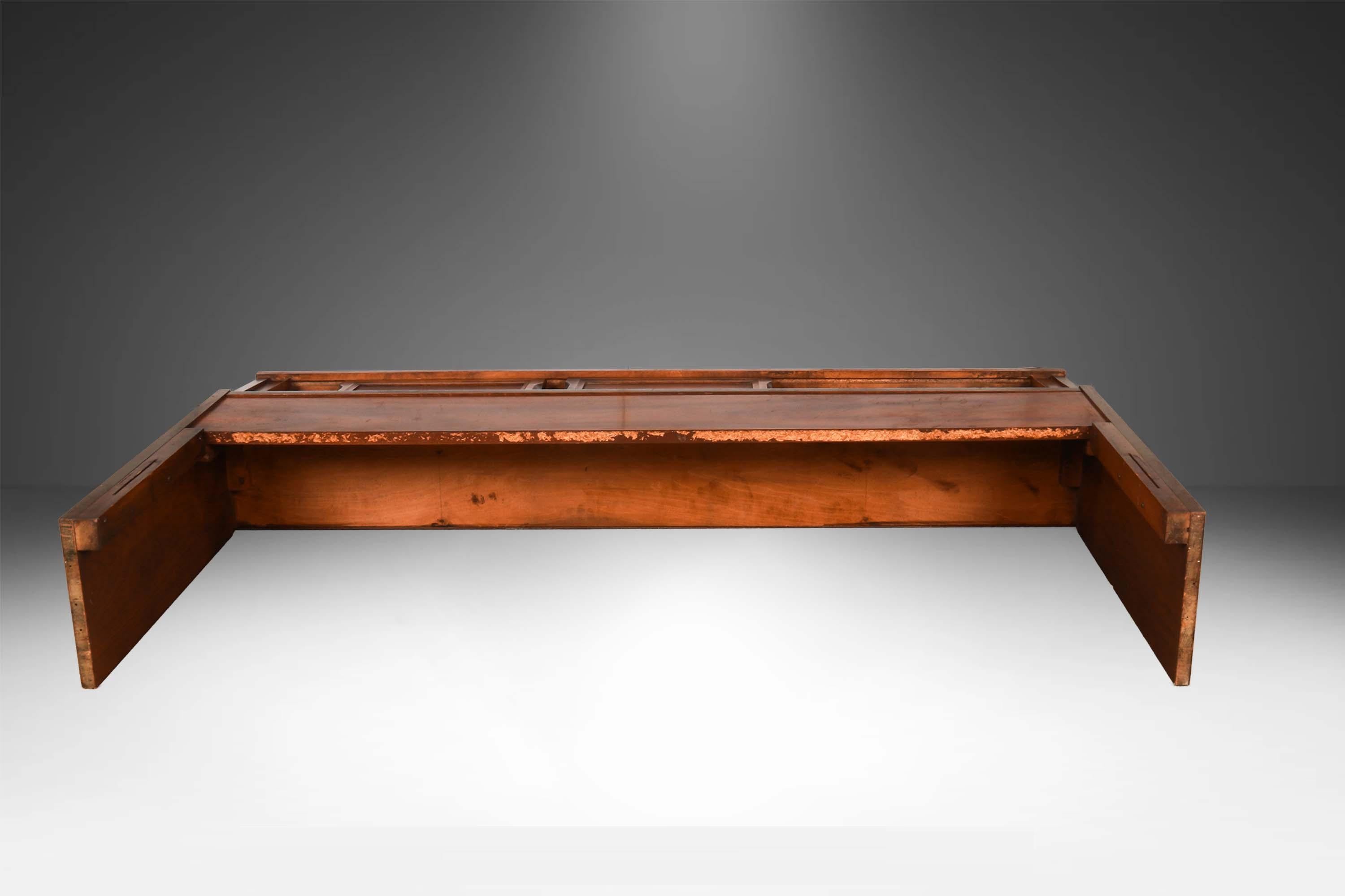 MidCentury Full Headboard Storage Bookcase im Angebot 6