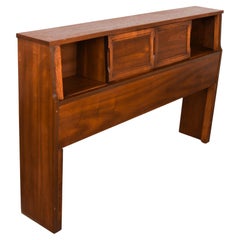 MidCentury Full Headboard Storage Bookcase