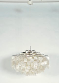 Midcentury FUN 10DM Light Verner Panton Shell Chandelier Pendant for J. Luber Ag