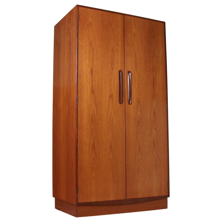 Midcentury G Plan Fresco Teak Wardrobe Armoire For Sale at 1stDibs