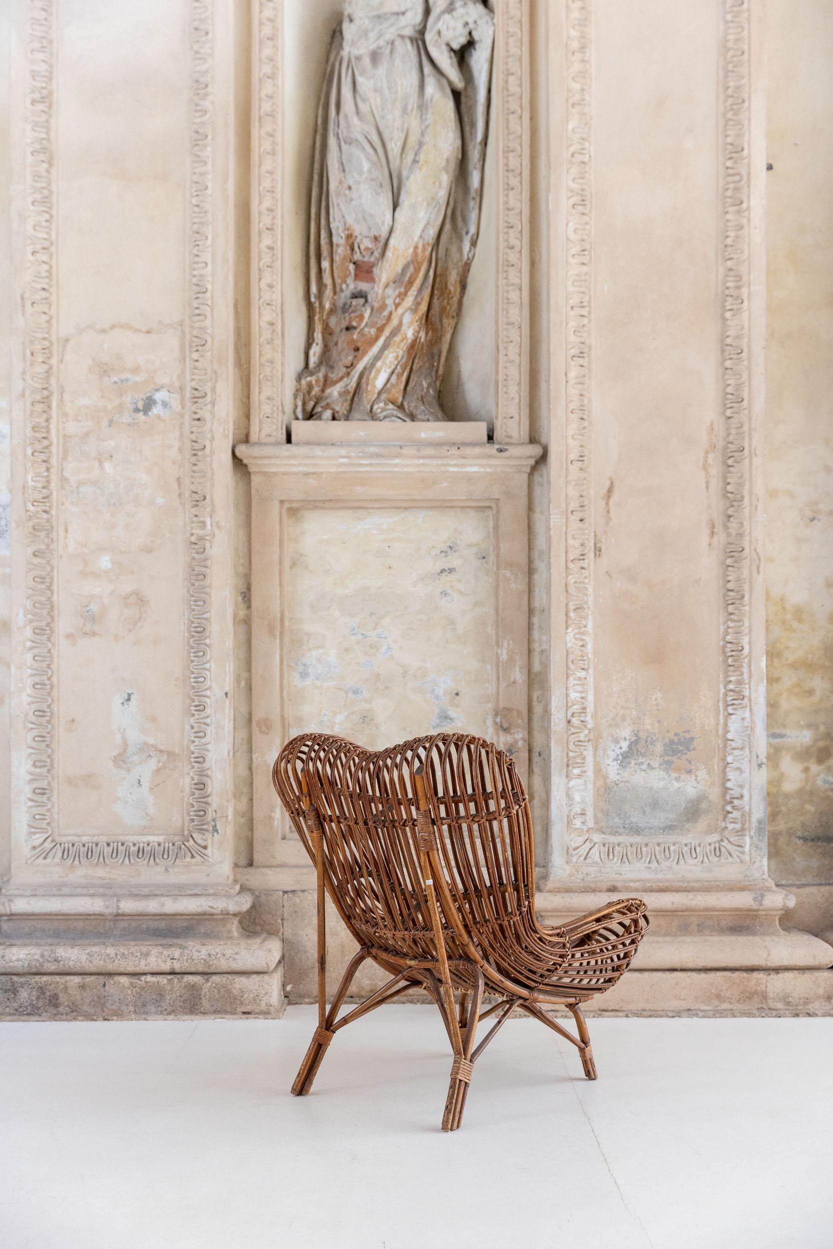 Italian Midcentury Gala armchair by Franco Albini for Bonacina, 1951 