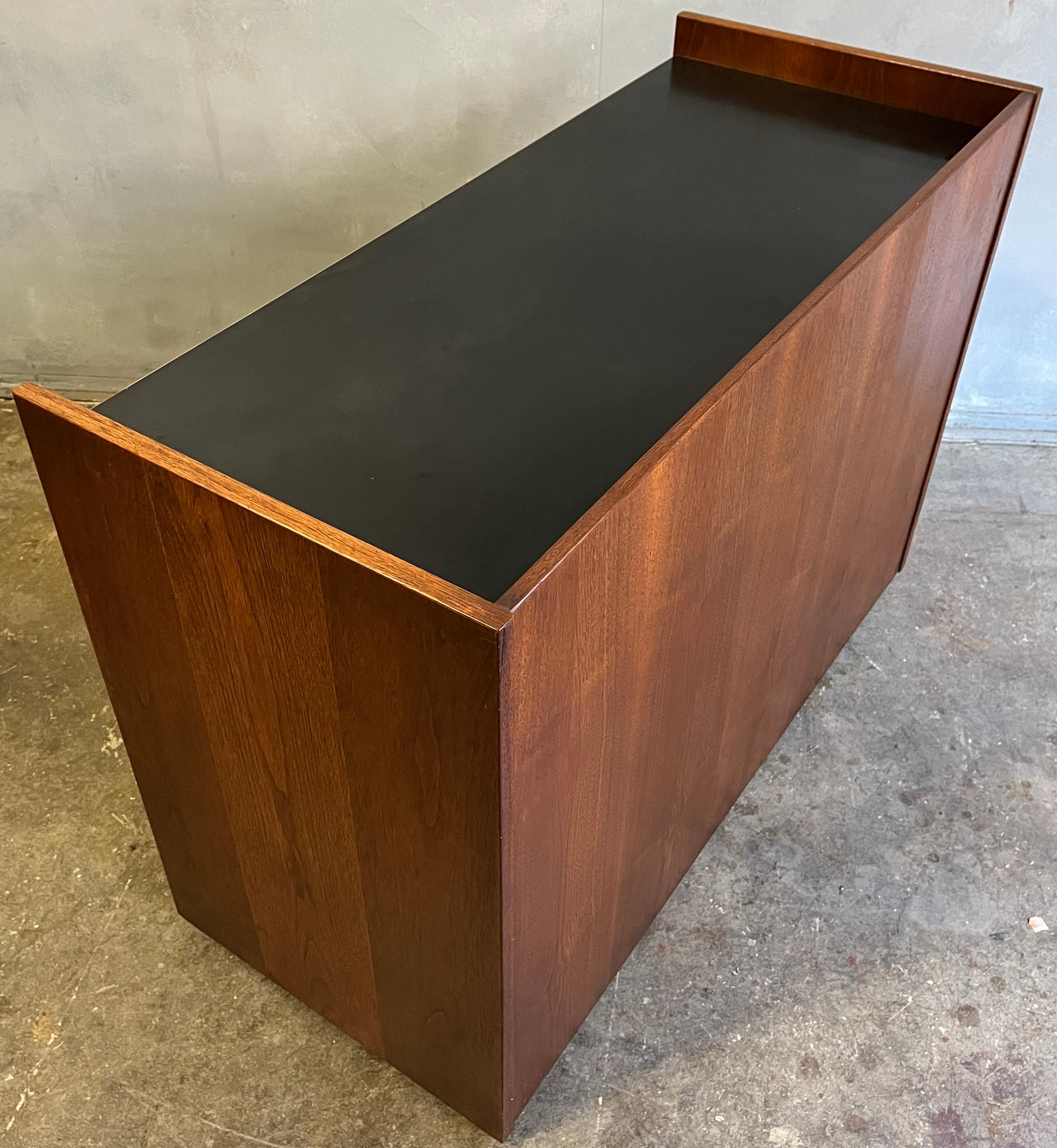 20th Century Midcentury Gallery Top Cane Door Credenza Jack Cartwright for Founders