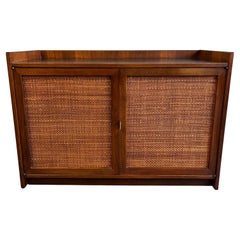 Used Midcentury Gallery Top Cane Door Credenza Jack Cartwright for Founders