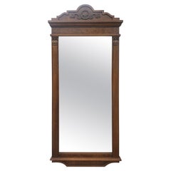 Midcentury Gardner Mirror Burl Walnut and Giltwood Wall Mirror