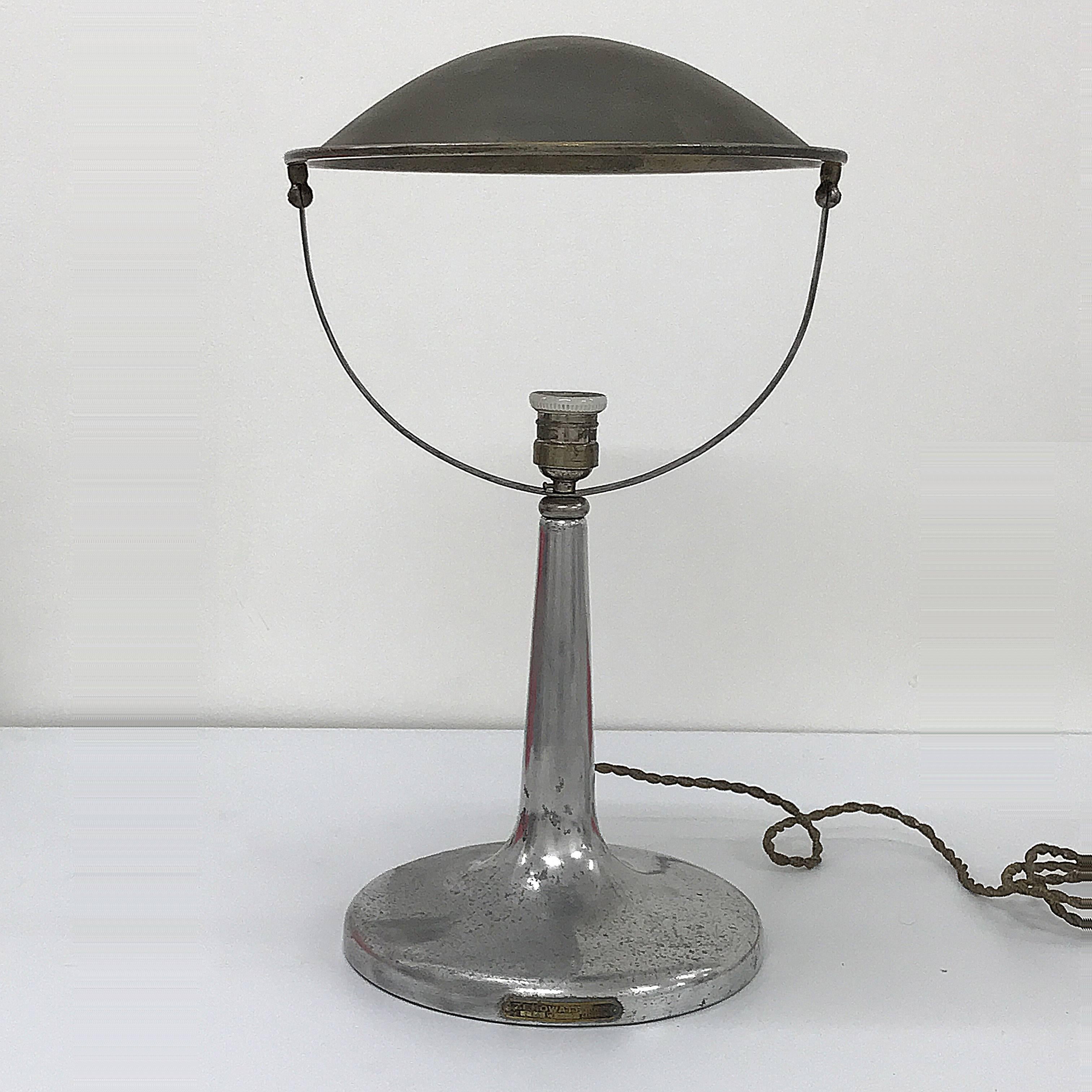 Mid-20th Century Midcentury Gardoncini Italian Italian Adjustable Table Lamp for Zerowatt, 1940s For Sale