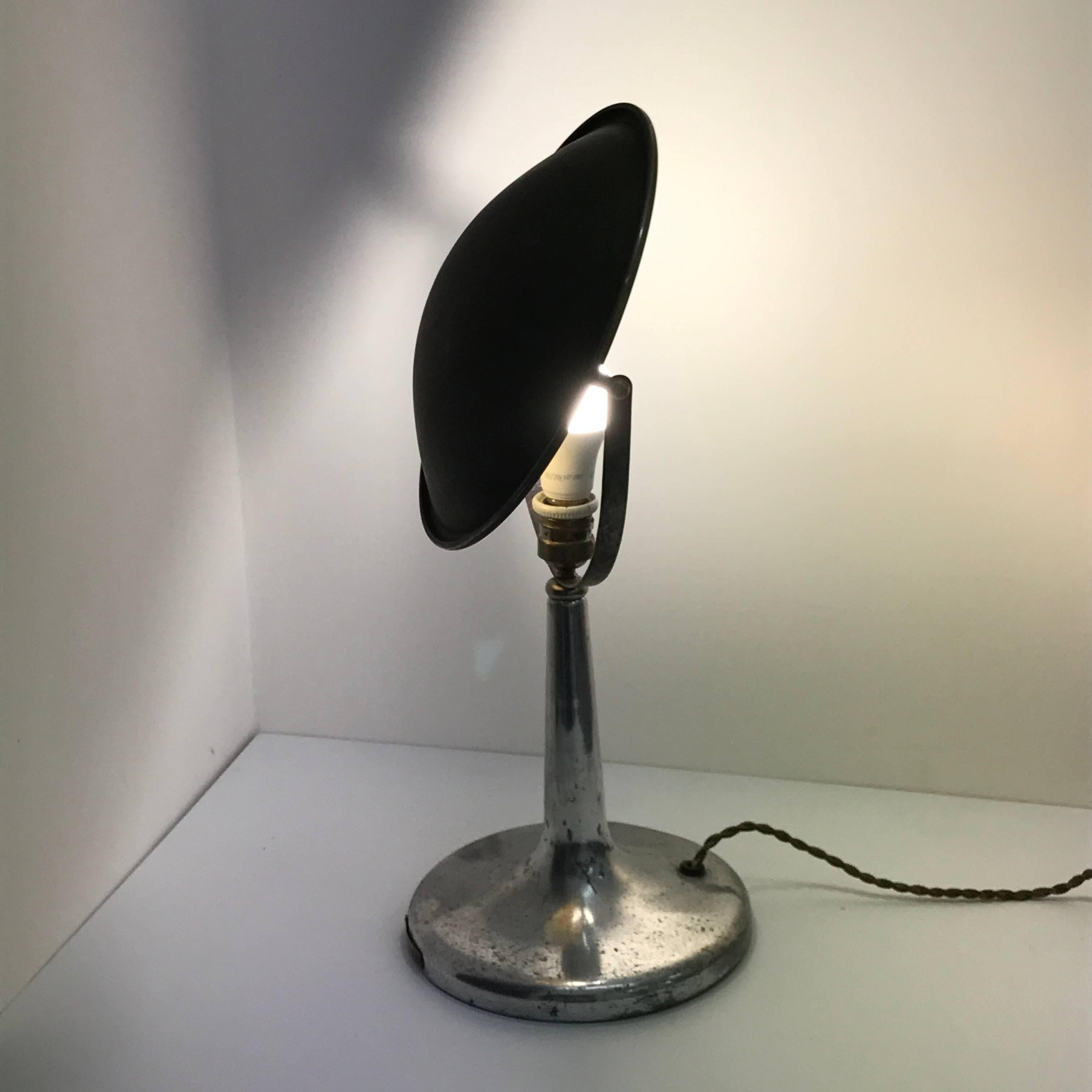Metal Midcentury Gardoncini Italian Italian Adjustable Table Lamp for Zerowatt, 1940s For Sale