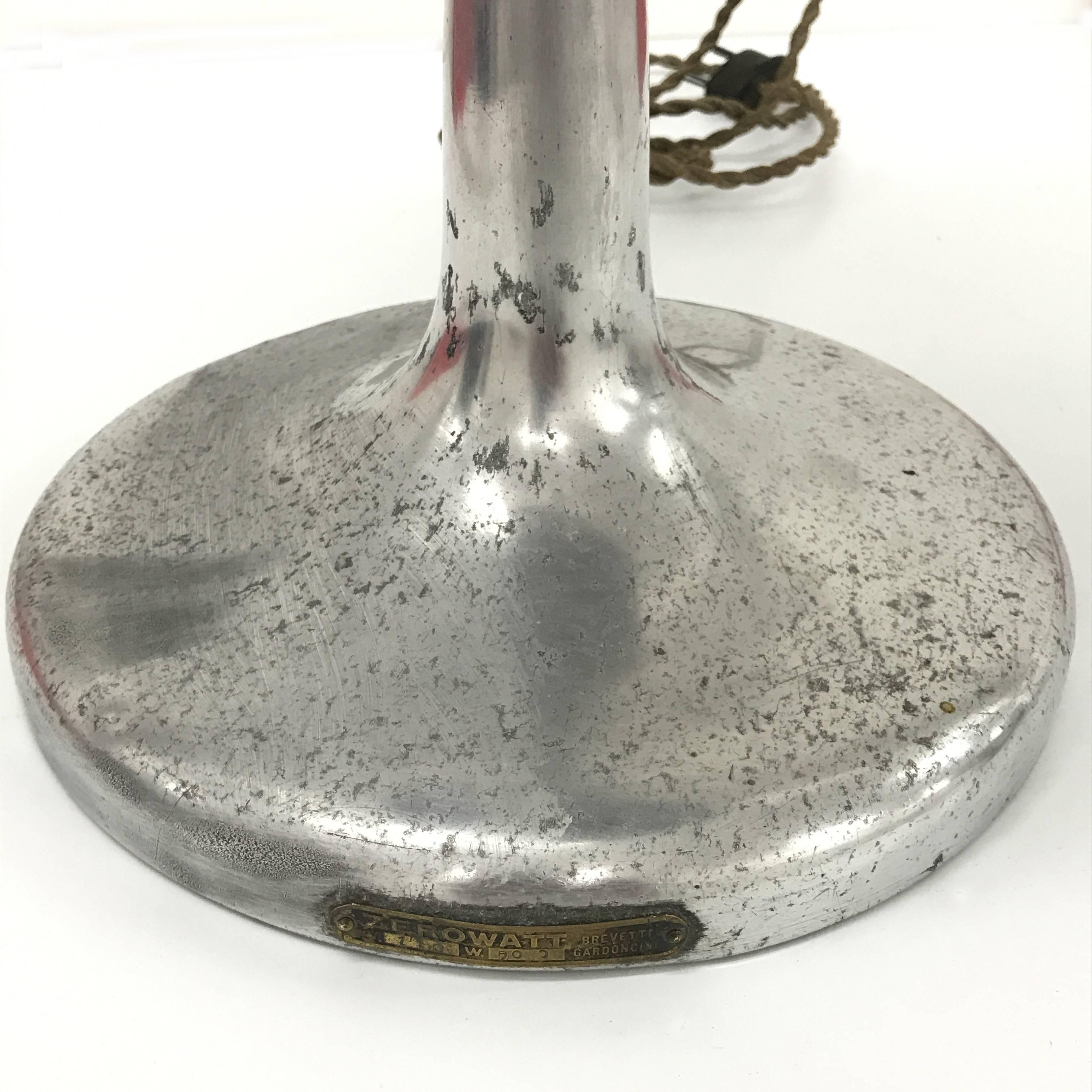 Midcentury Gardoncini Italian Italian Adjustable Table Lamp for Zerowatt, 1940s For Sale 3