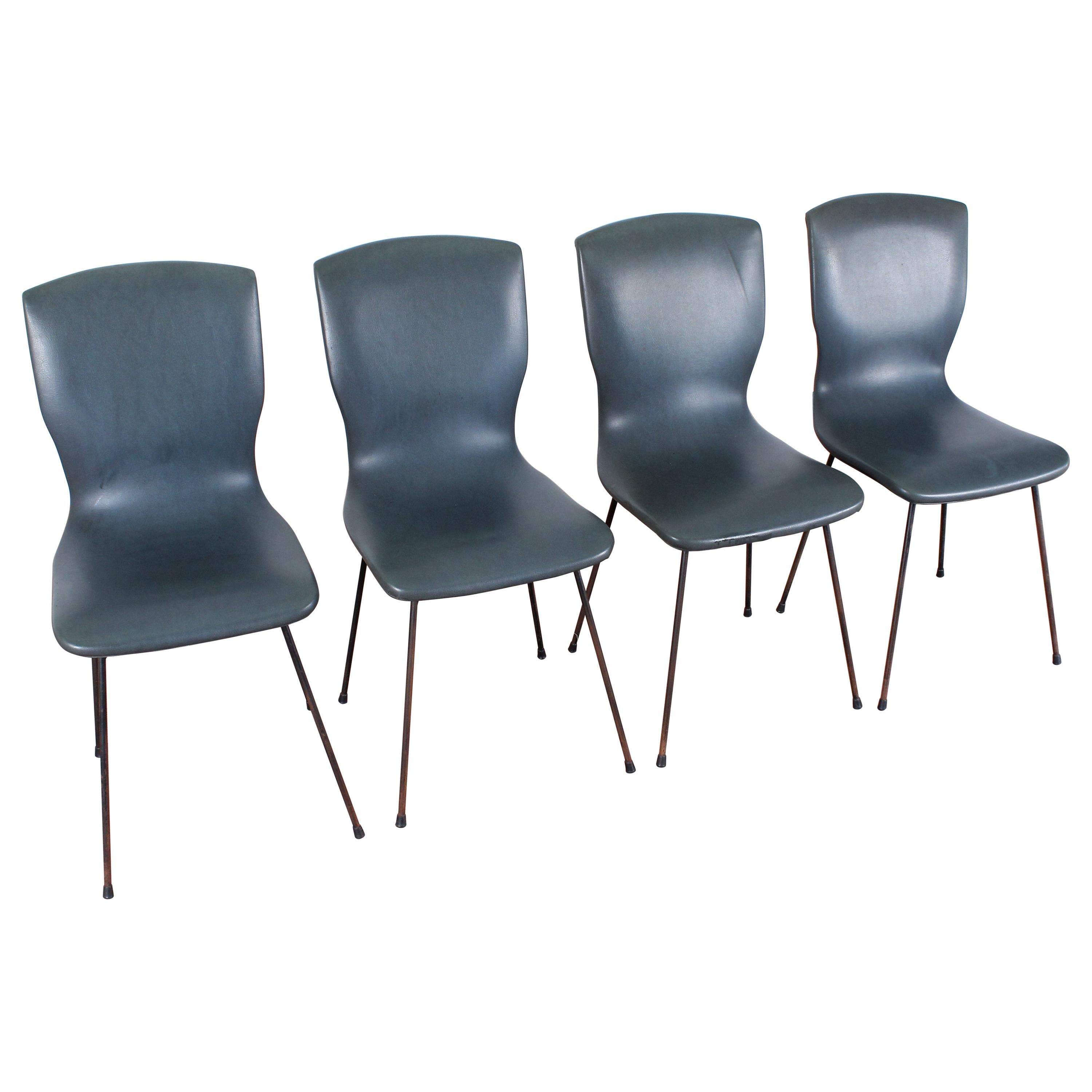Midcentury Gastone Rinaldi Modern Dining Chairs Set of 4, 1960s, Italy