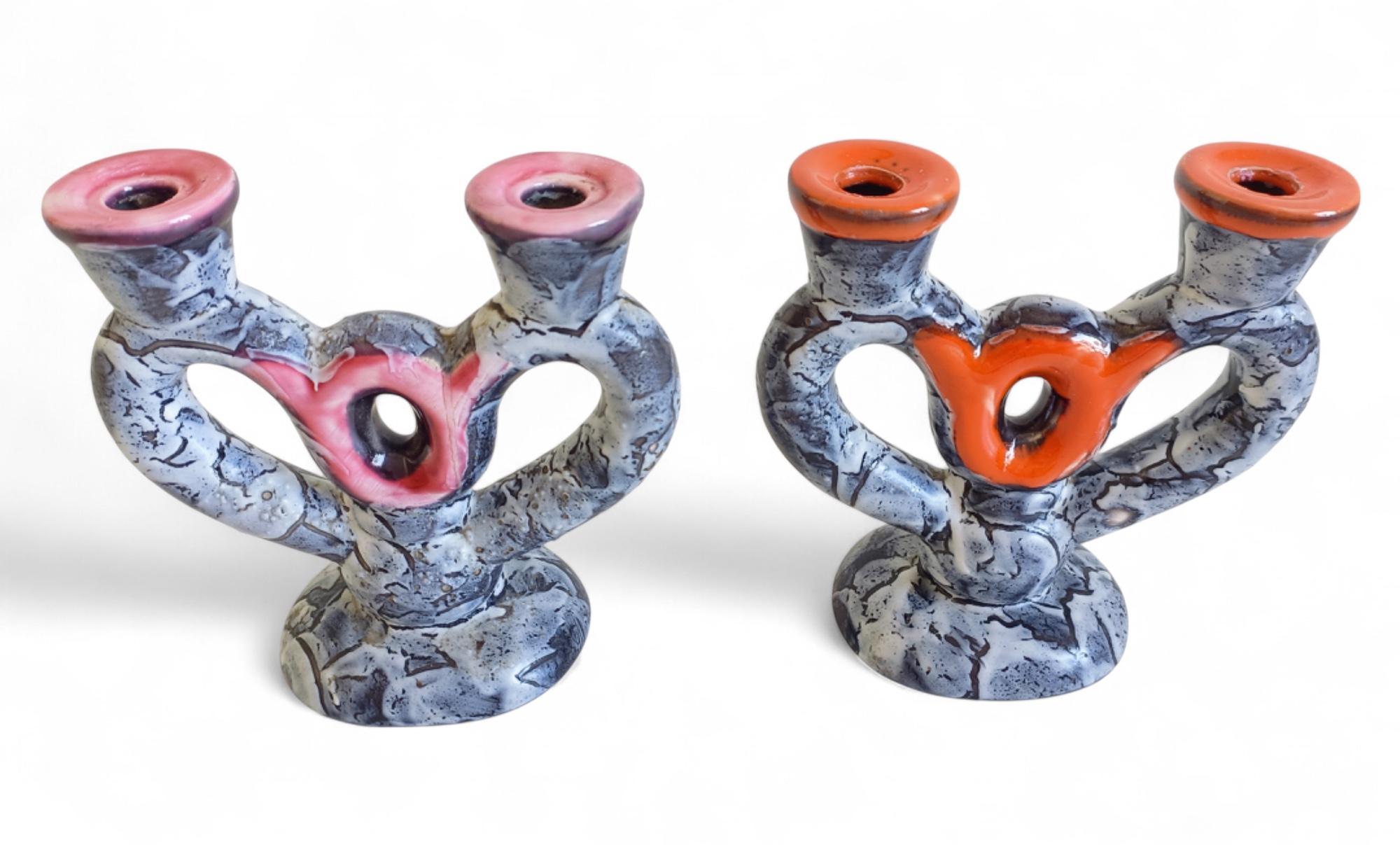 Midcentury Gaudí Style Vallauris Signed Ceramic Candelabra, France, 1950s im Angebot 4