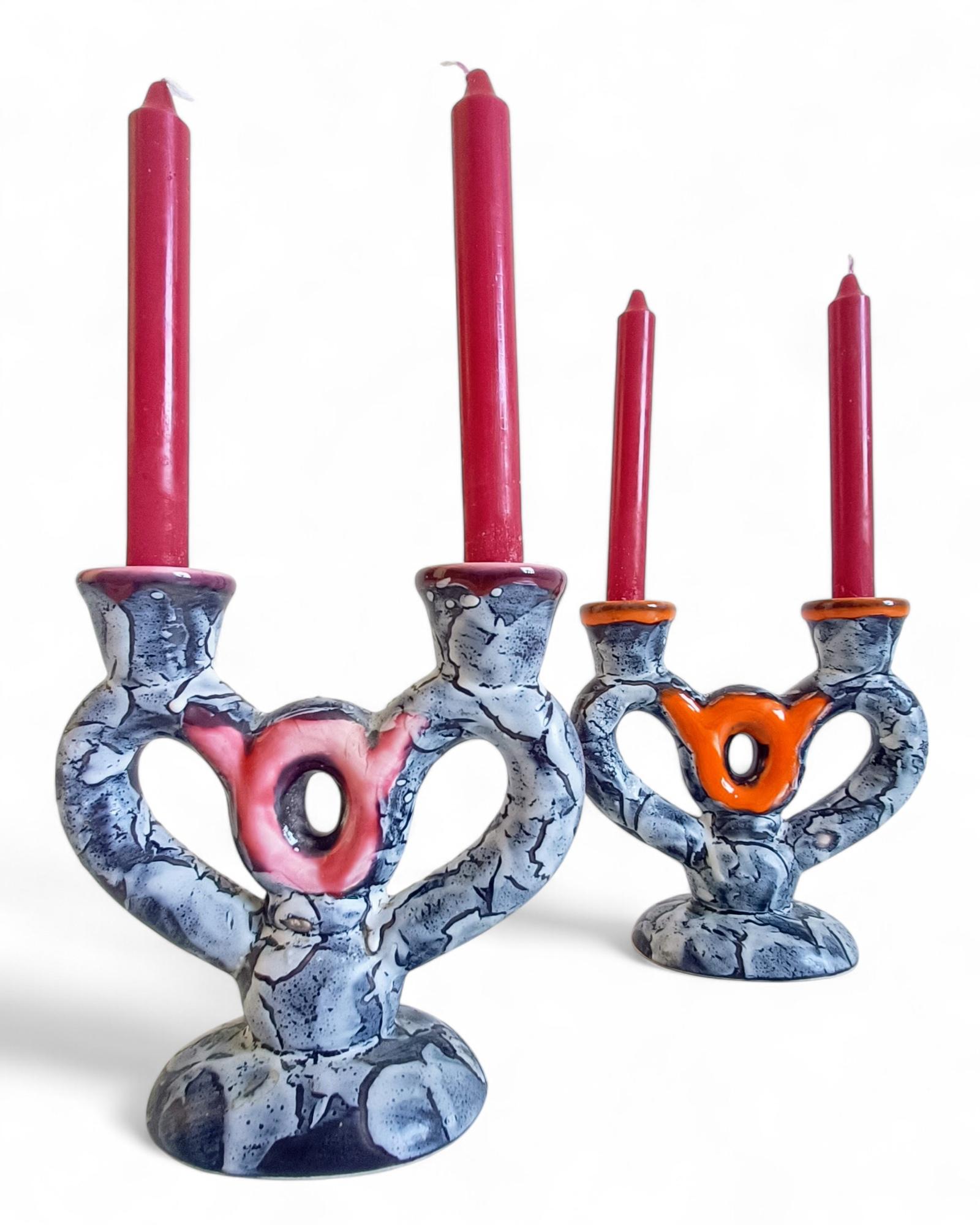 Midcentury Gaudí Style Vallauris Signed Ceramic Candelabra, France, 1950s im Angebot 6