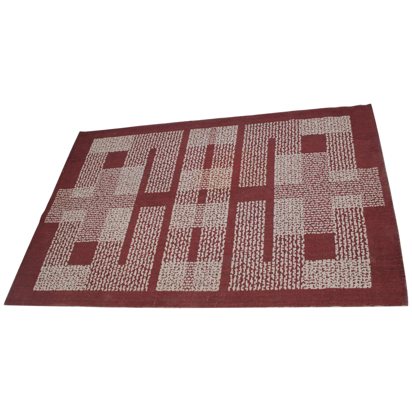 Midcentury Geometric Carpet / Rug
