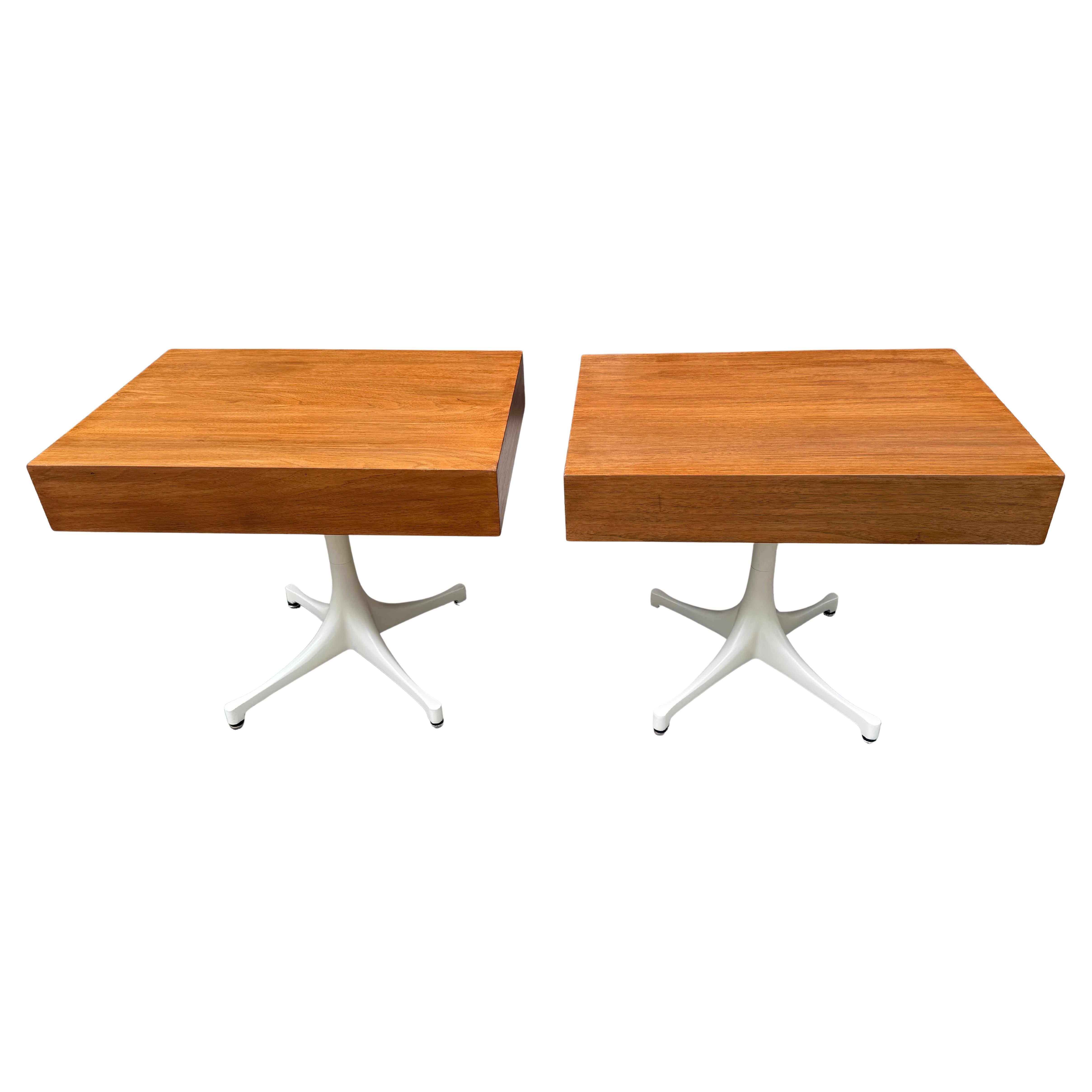 Aluminum Midcentury George Nelson for Herman Miller Side Tables For Sale