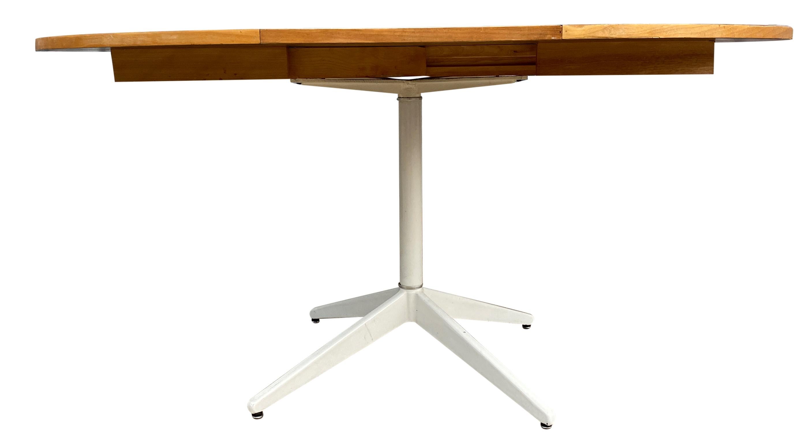 Steel Midcentury George Nelson Herman Miller Expandable Dining Table with 1 Leaf