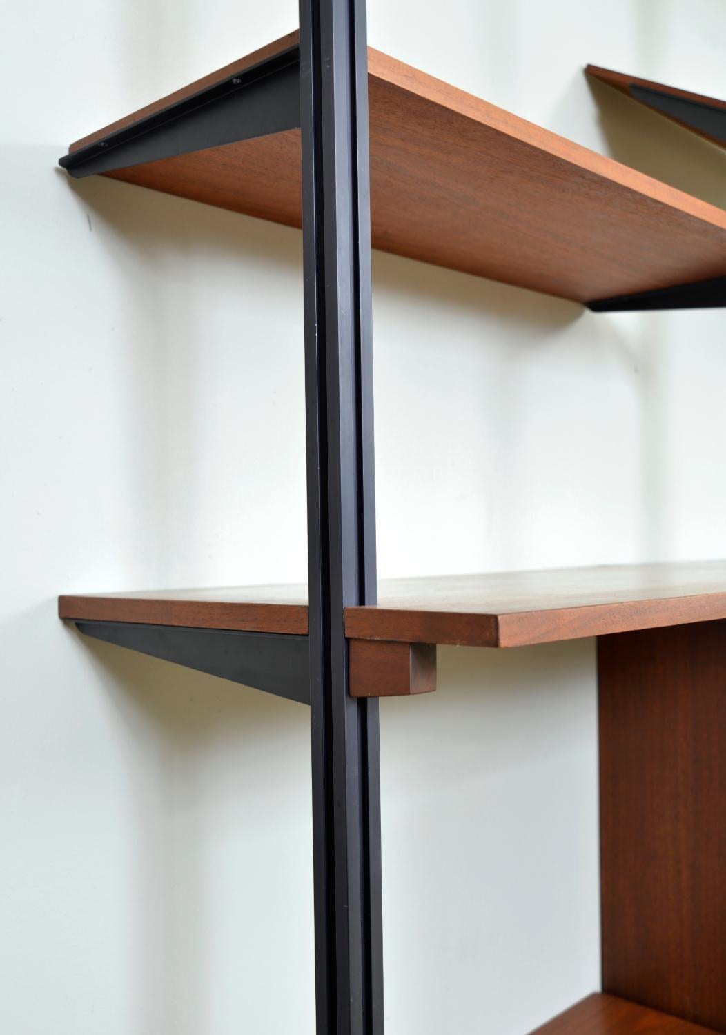 Midcentury George Nelson Omni Herman Miller Modulares Regalsystem Nussbaum 1950er Jahre im Angebot 6