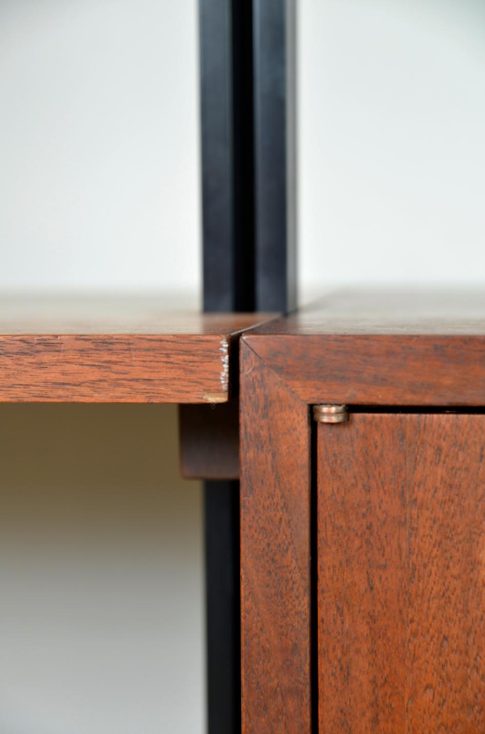 Midcentury George Nelson Omni Herman Miller Modulares Regalsystem Nussbaum 1950er Jahre im Angebot 11