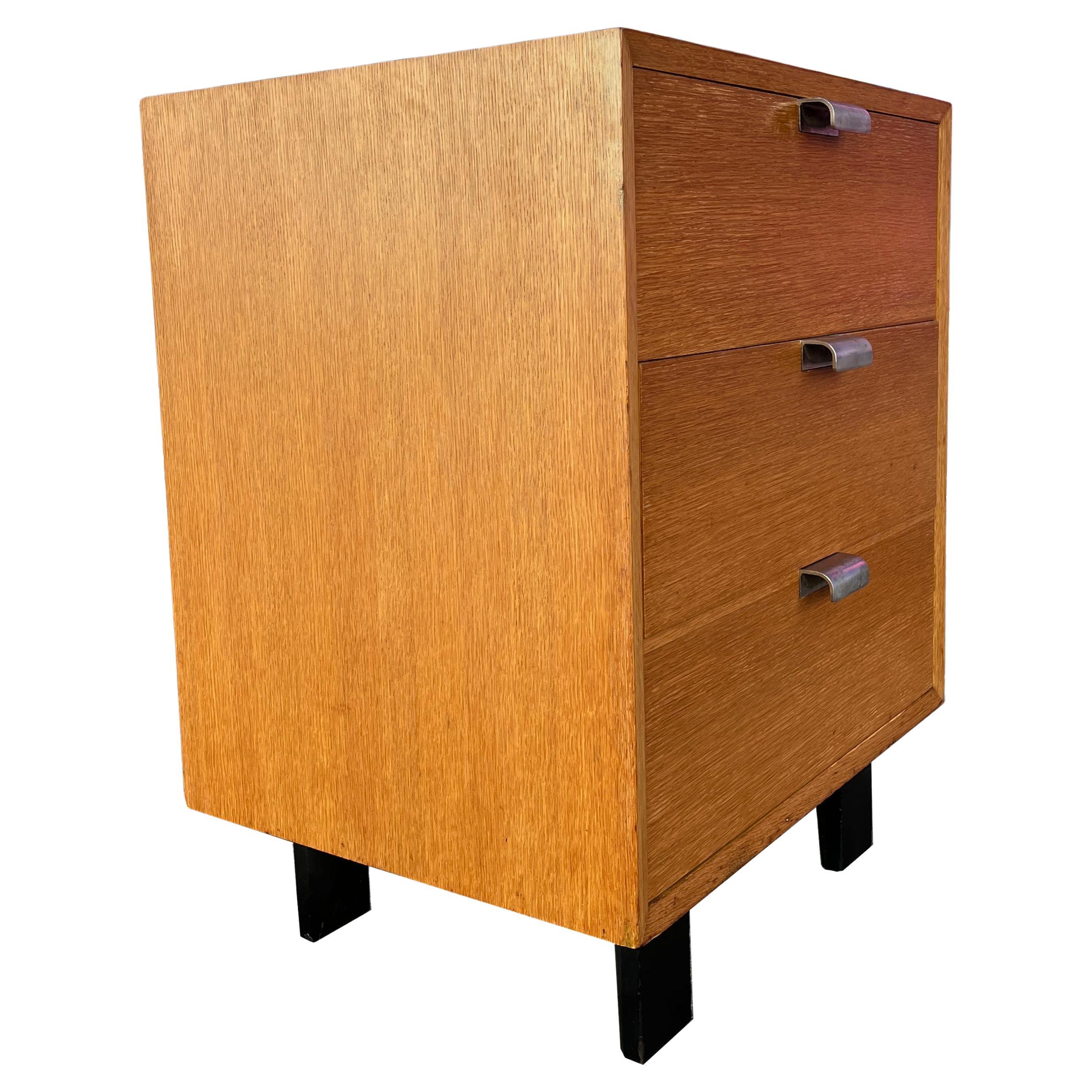 American Midcentury George Nelson Three Drawer Cabinet Nightstand for Herman Miller For Sale