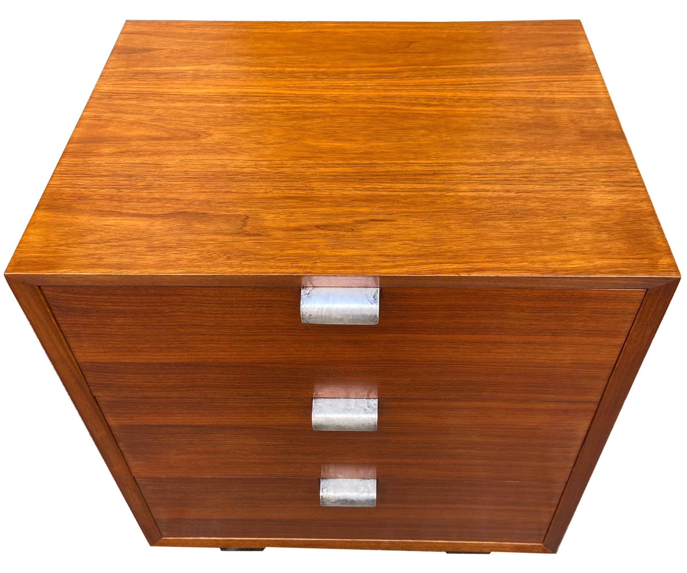 Walnut Midcentury George Nelson Three Drawer Cabinet for Herman Miller
