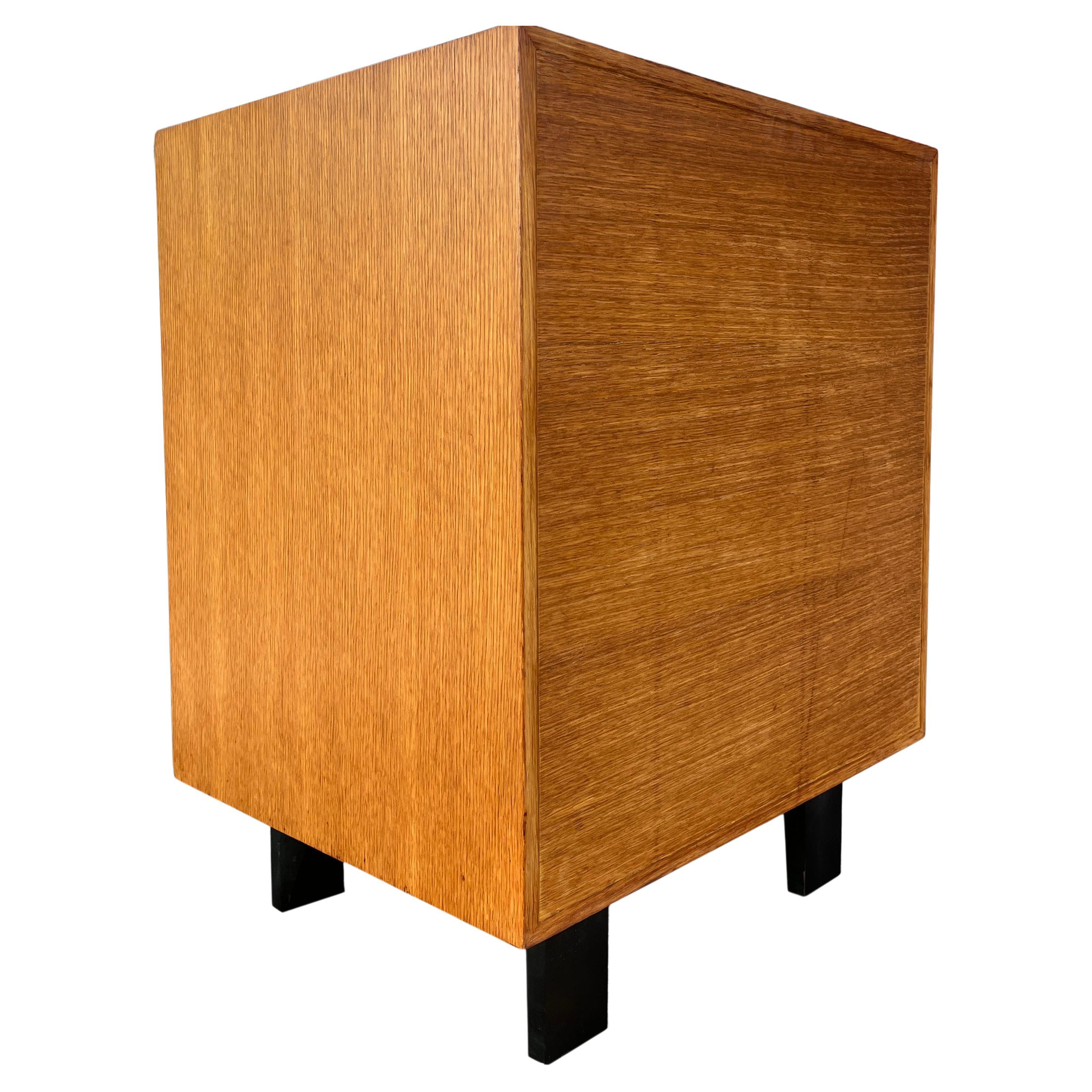 Walnut Midcentury George Nelson Three Drawer Cabinet Nightstand for Herman Miller For Sale