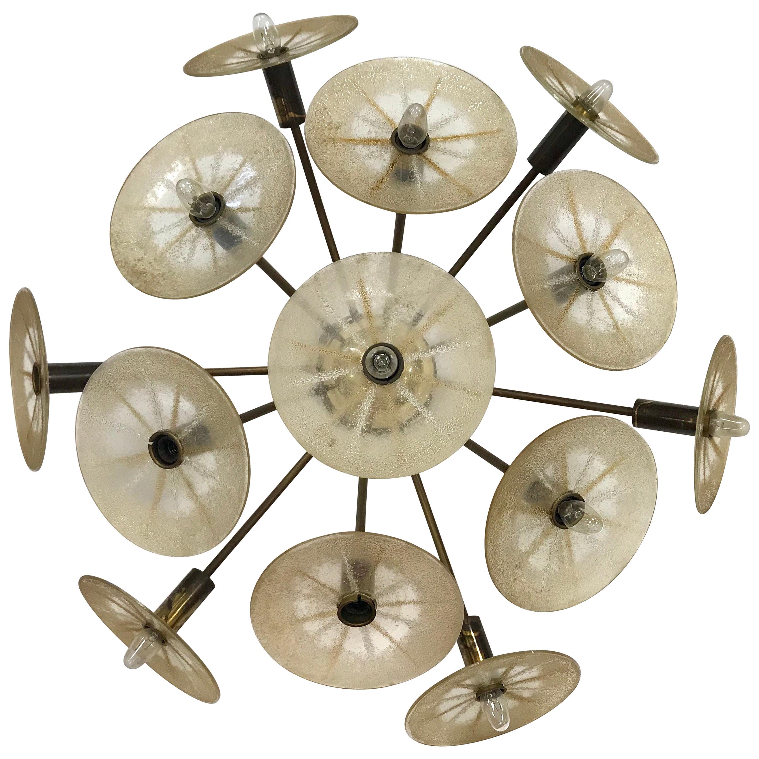 Midcentury Gerald Thurston for Lightolier 1950s Light Fixture Chandelier