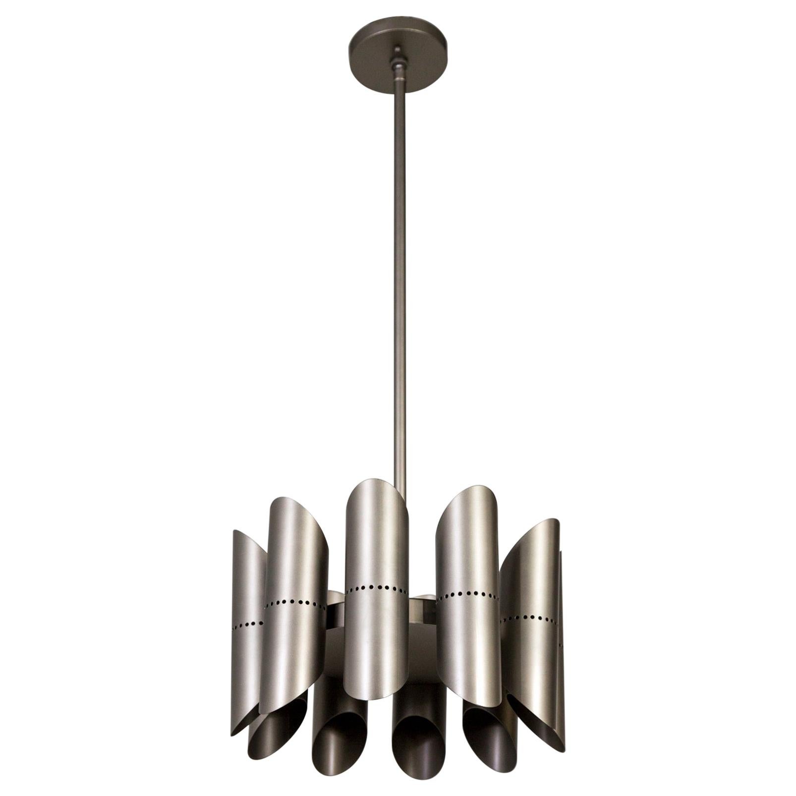 Lampe à suspension graphite allemande à 10 lumières, style moderne du milieu du siècle dernier en vente
