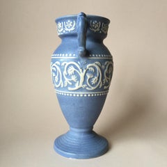 Midcentury German Blue Vase by Ü-Keramik