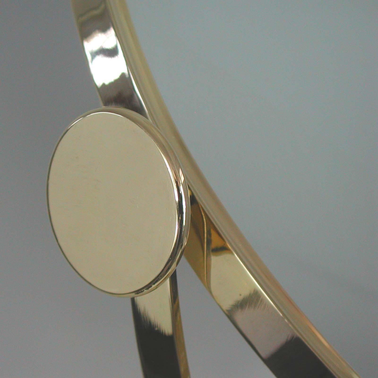 Midcentury German Brass Table Mirror by Vereinigte Werkstätten München, 1960s For Sale 7