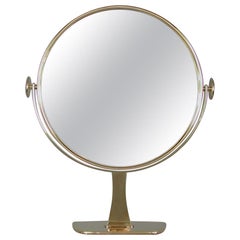 Midcentury German Brass Table Mirror by Vereinigte Werkstätten München, 1960s