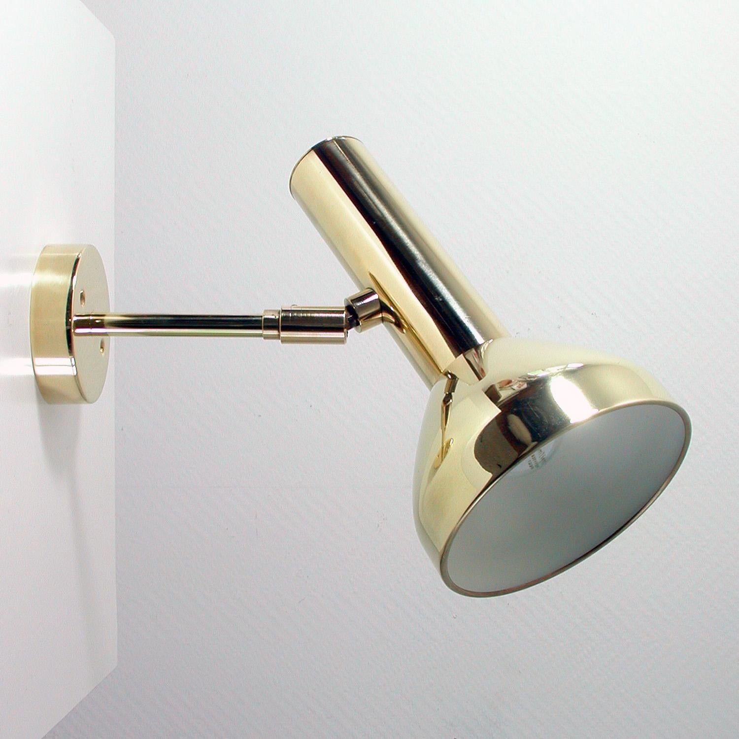 Mid-Century Modern Midcentury German Brass Wall Light Sconce by Cosack, 1960s For Sale