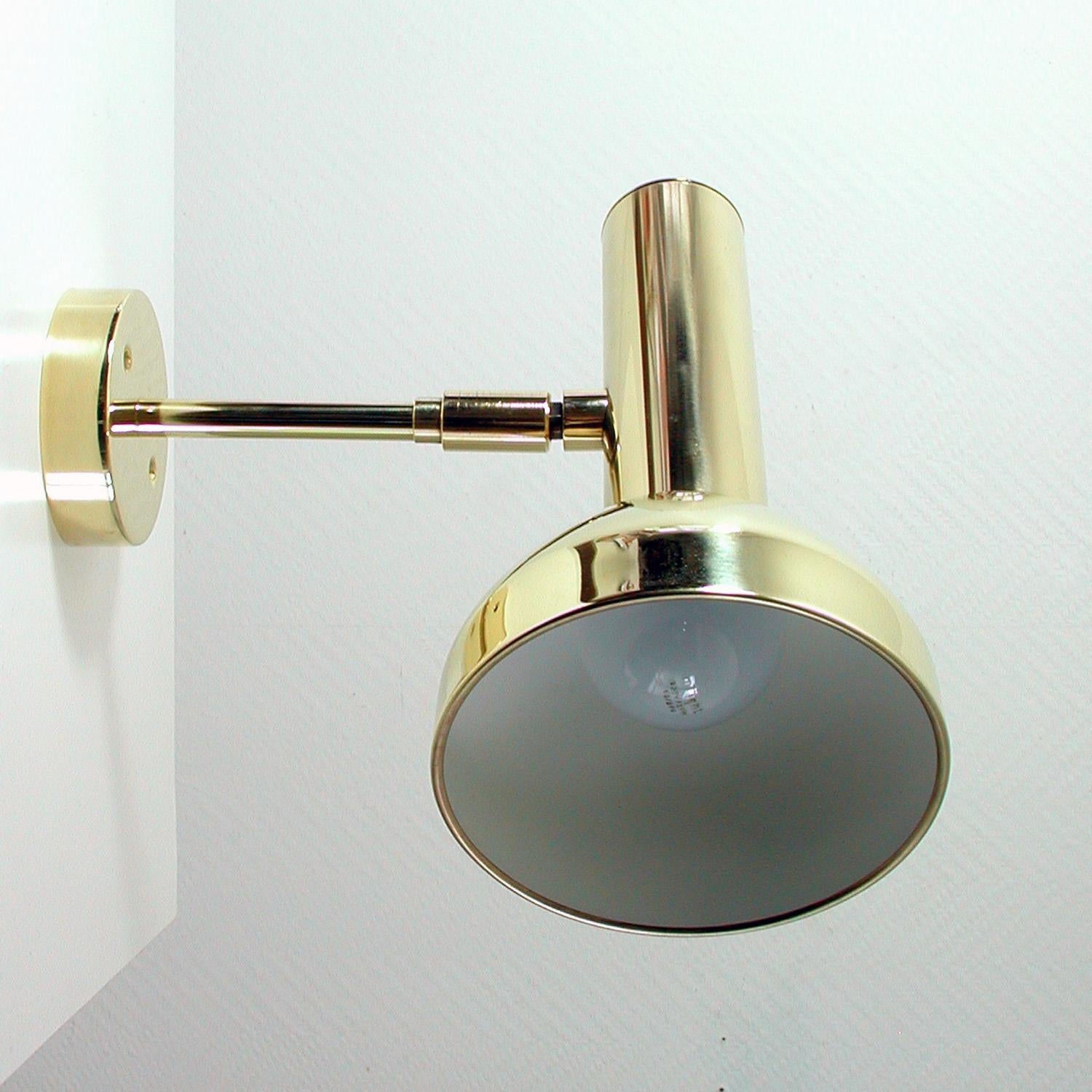 Midcentury German Brass Wall Light Sconce by Cosack, 1960s For Sale 1