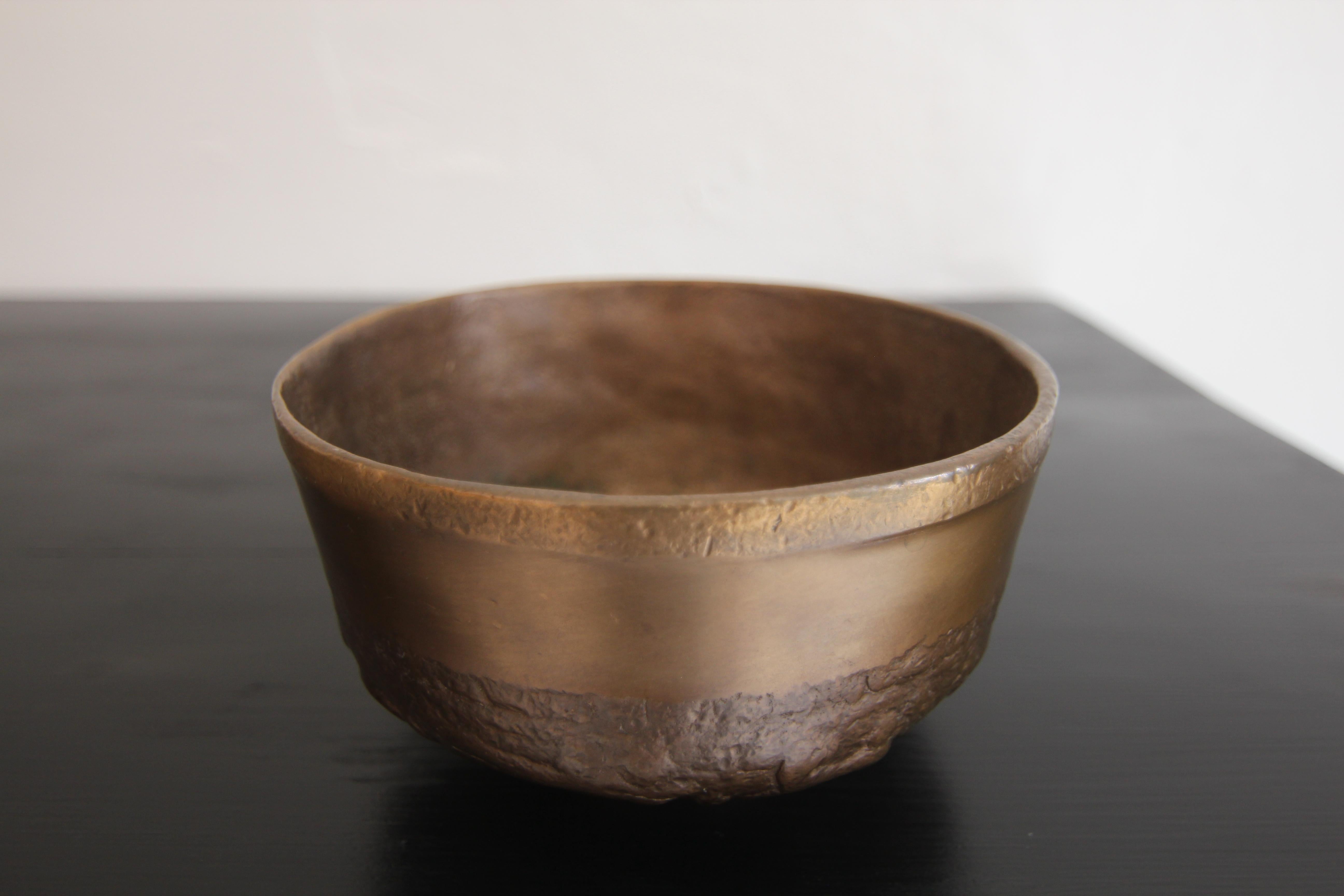 Midcentury German Brutalist Bronze Bowl For Sale 6