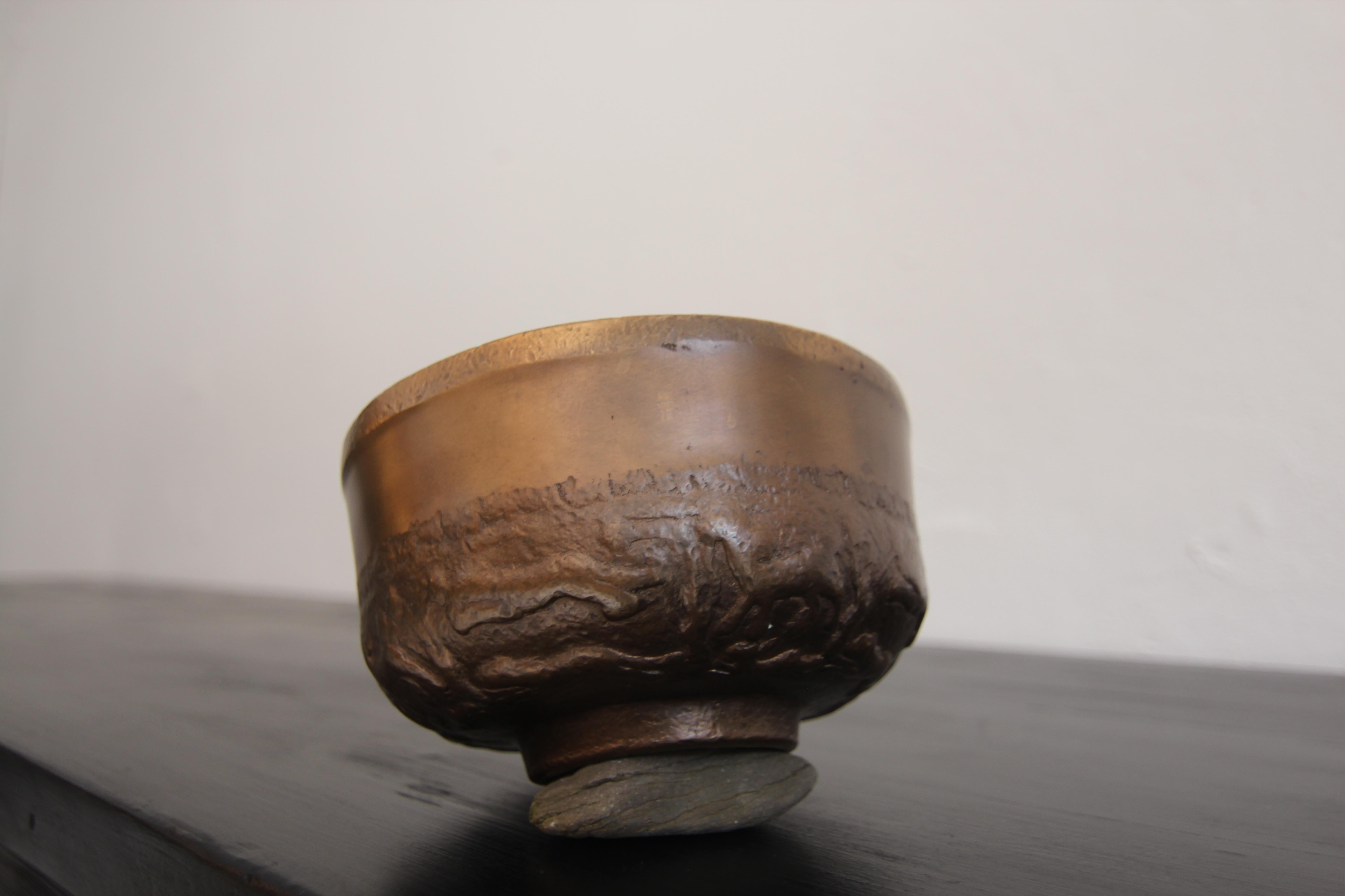 Midcentury German Brutalist Bronze Bowl For Sale 8