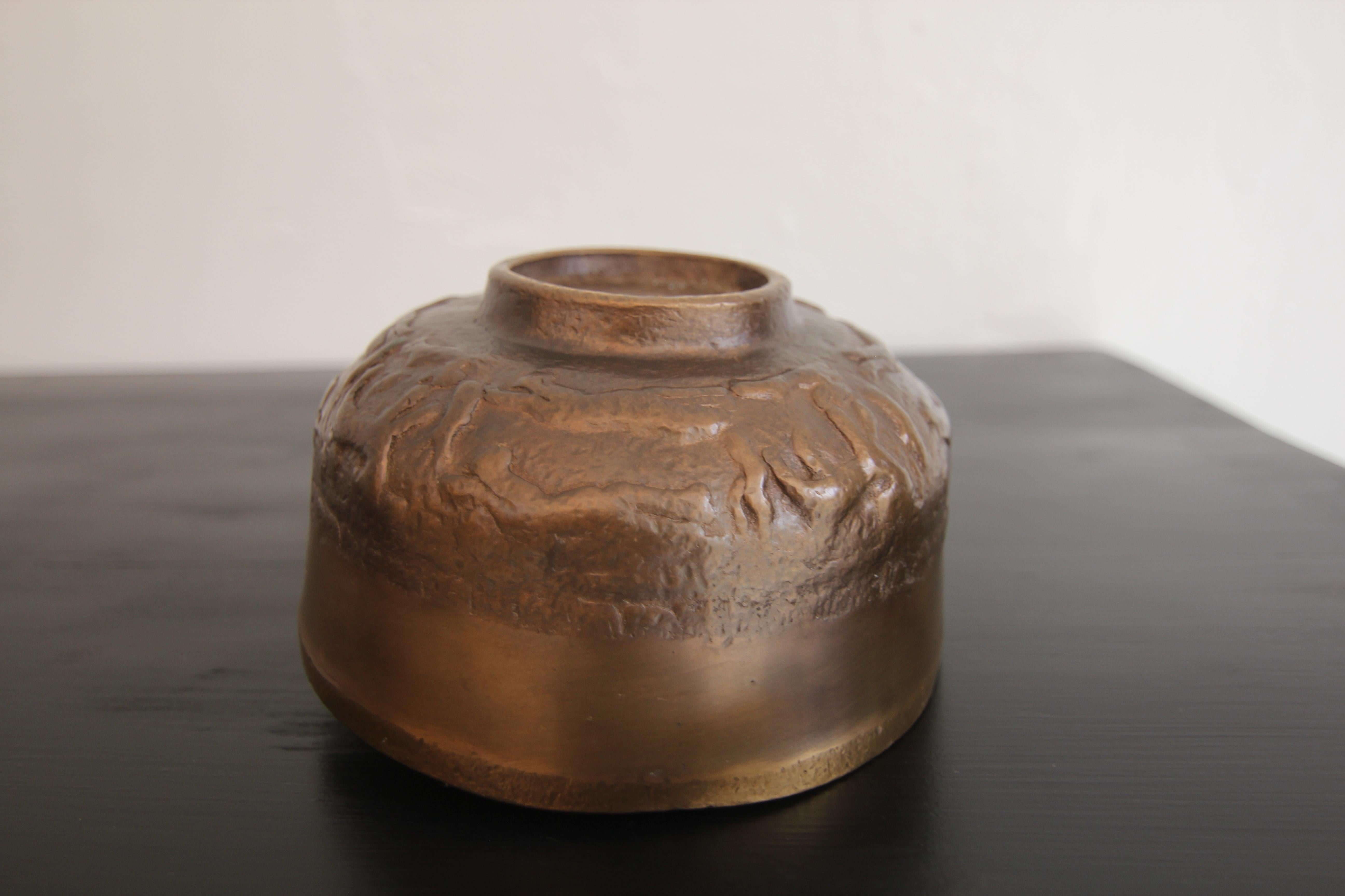 Midcentury German Brutalist Bronze Bowl For Sale 9