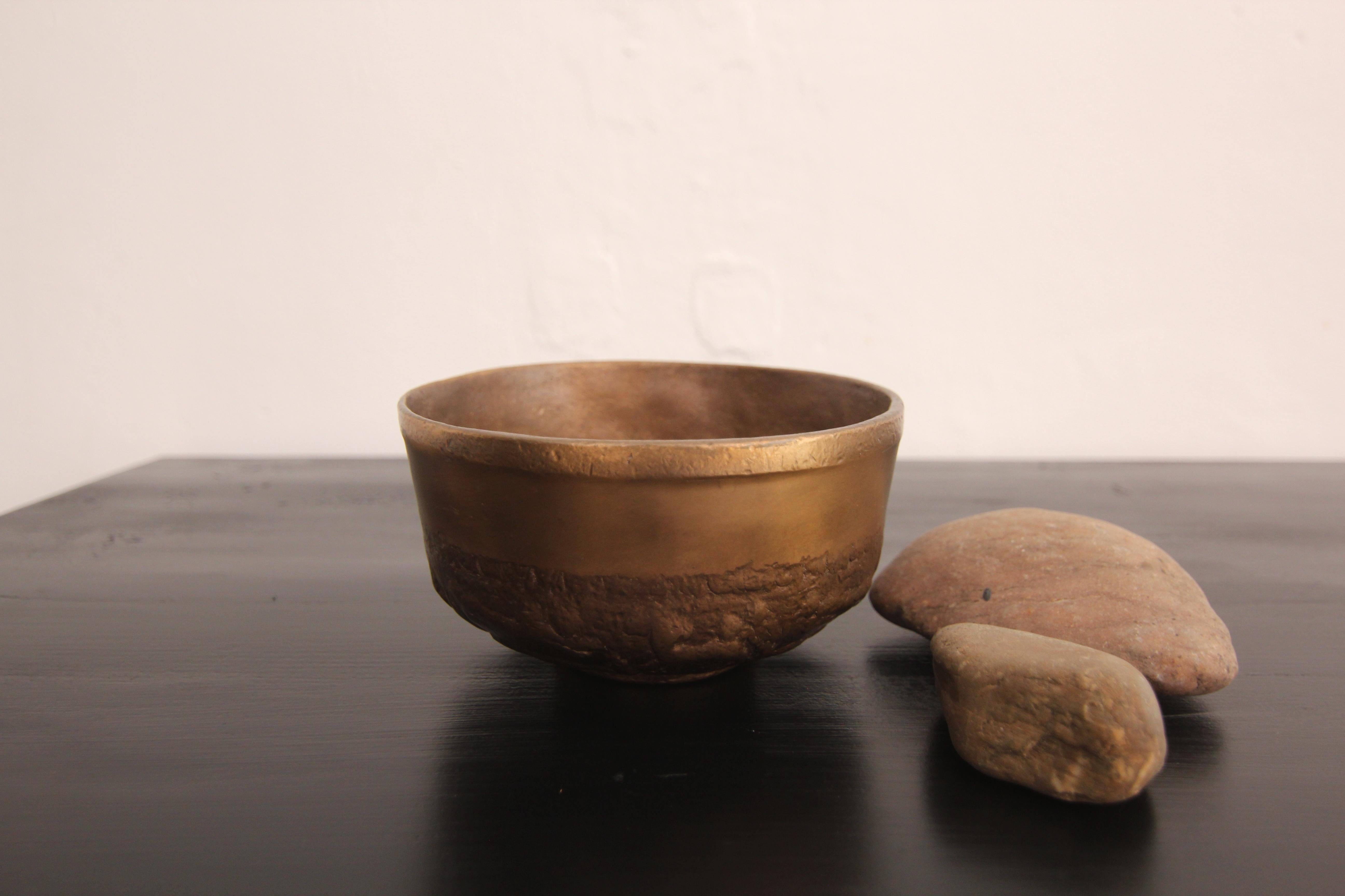 Midcentury German Brutalist Bronze Bowl In Good Condition For Sale In Dusseldorf, DE