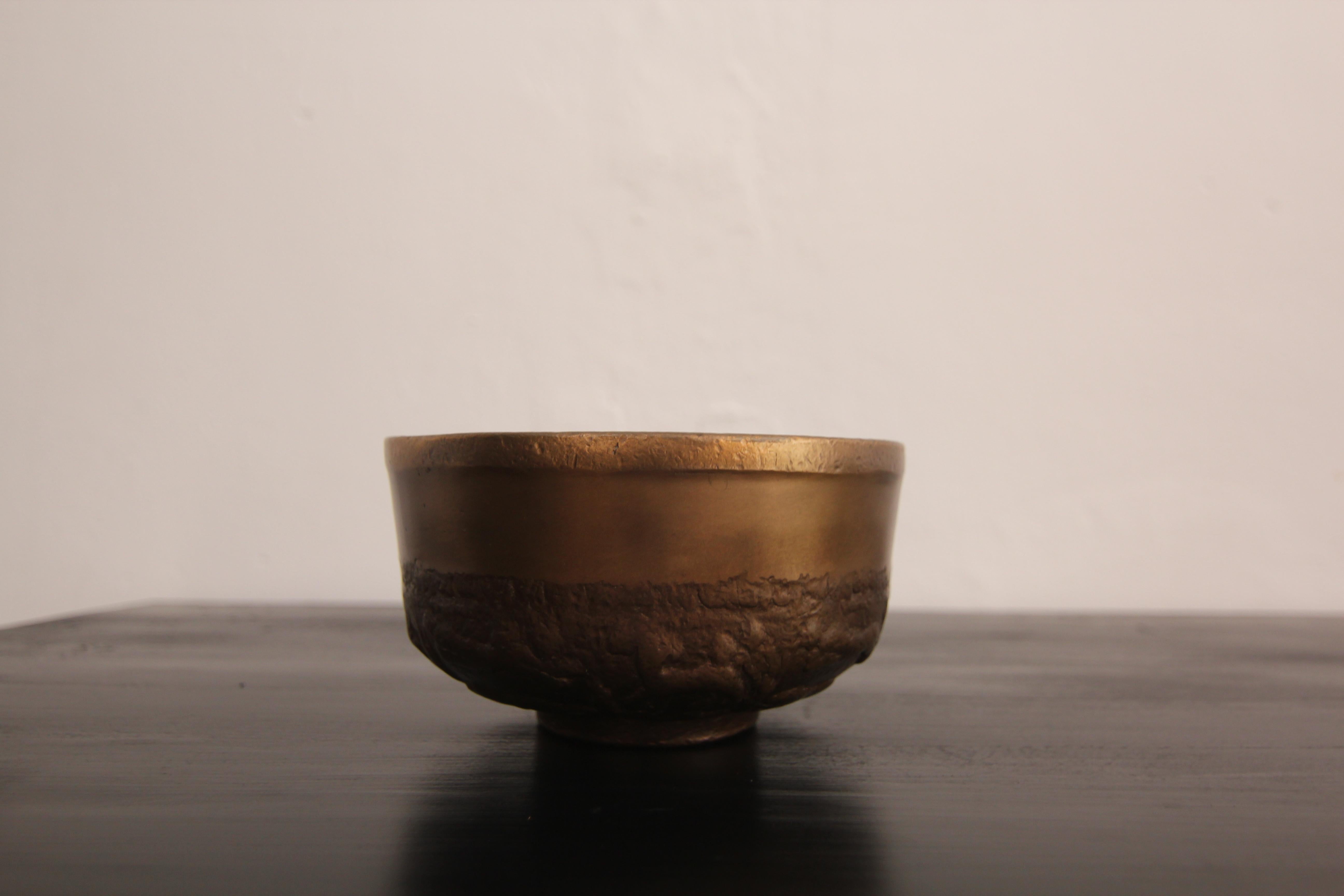 Midcentury German Brutalist Bronze Bowl For Sale 1