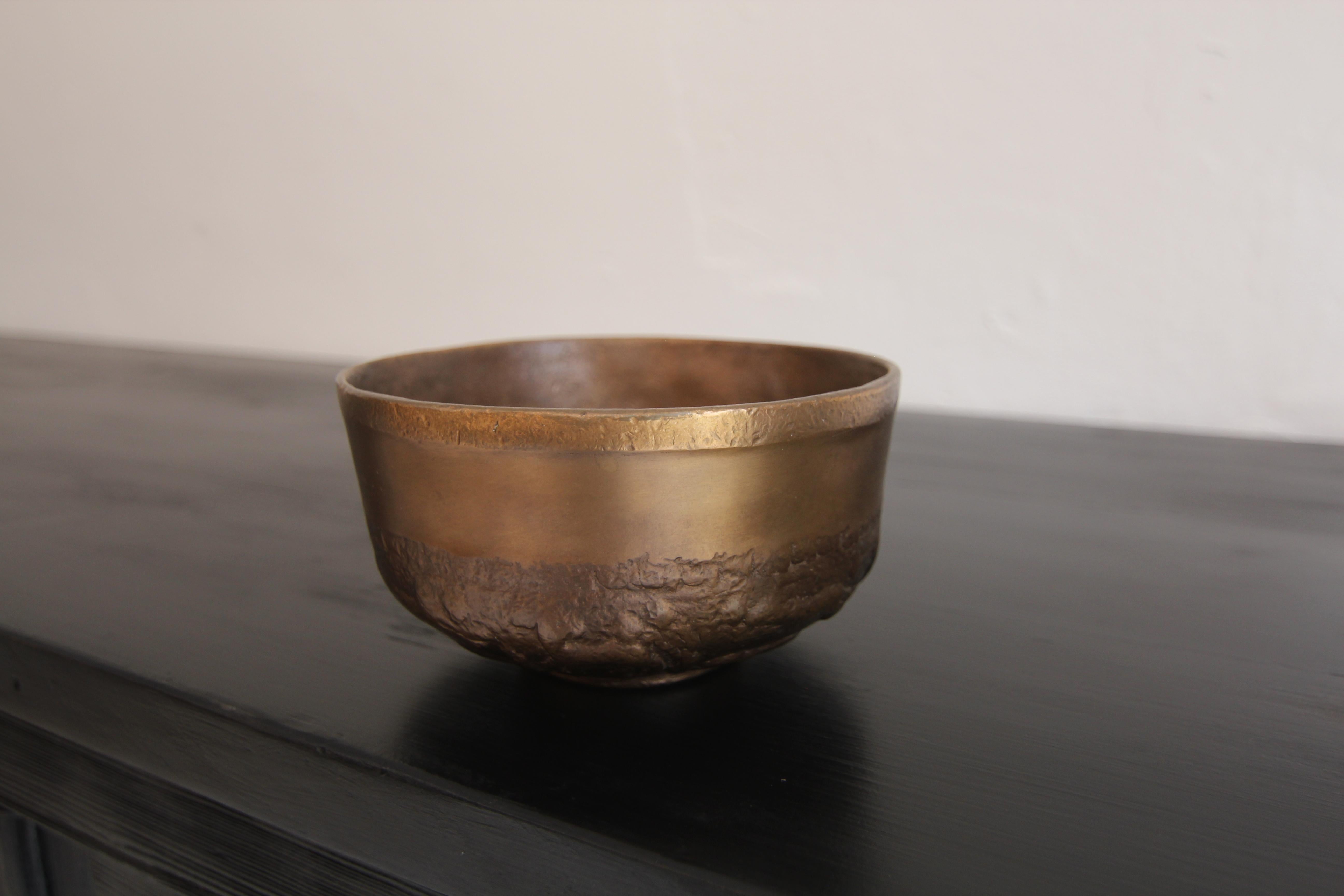 Midcentury German Brutalist Bronze Bowl For Sale 3