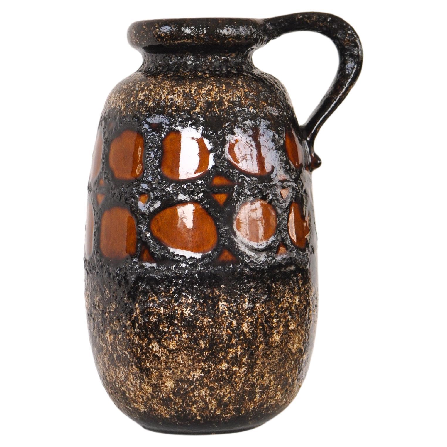 Midcentury German Ceramic Lava Vase 484-27 by Scheurich Keramik, c. 1970