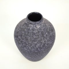 Midcentury German Ceramic Vase in Blue, circa 1970