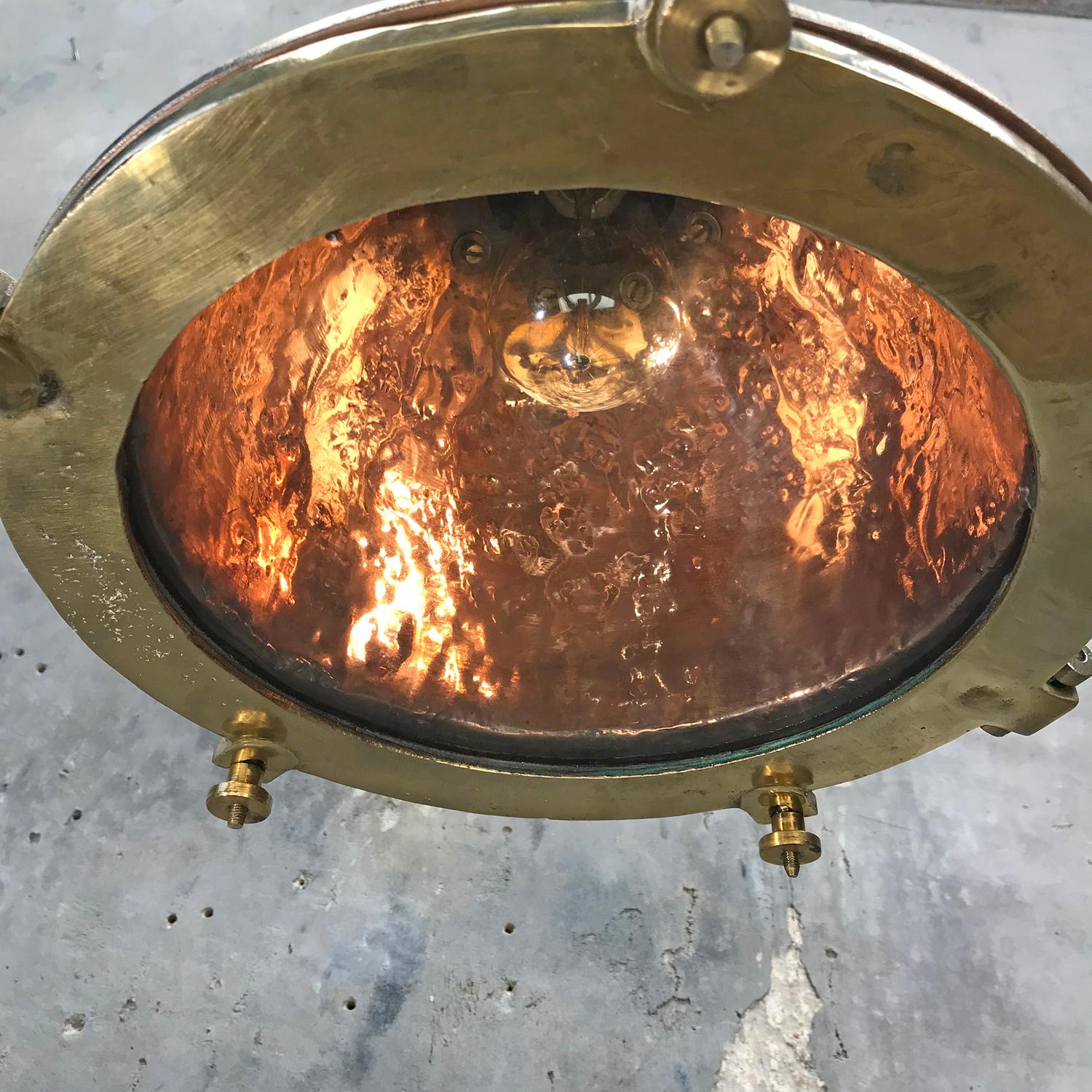 glass and brass pendant light